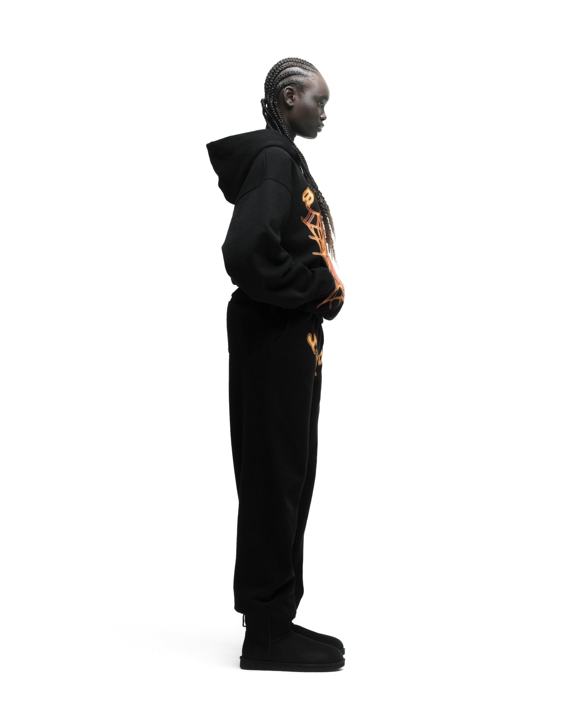 SP5DER OG Web V2 Hoodie - Black - Detail View 6
