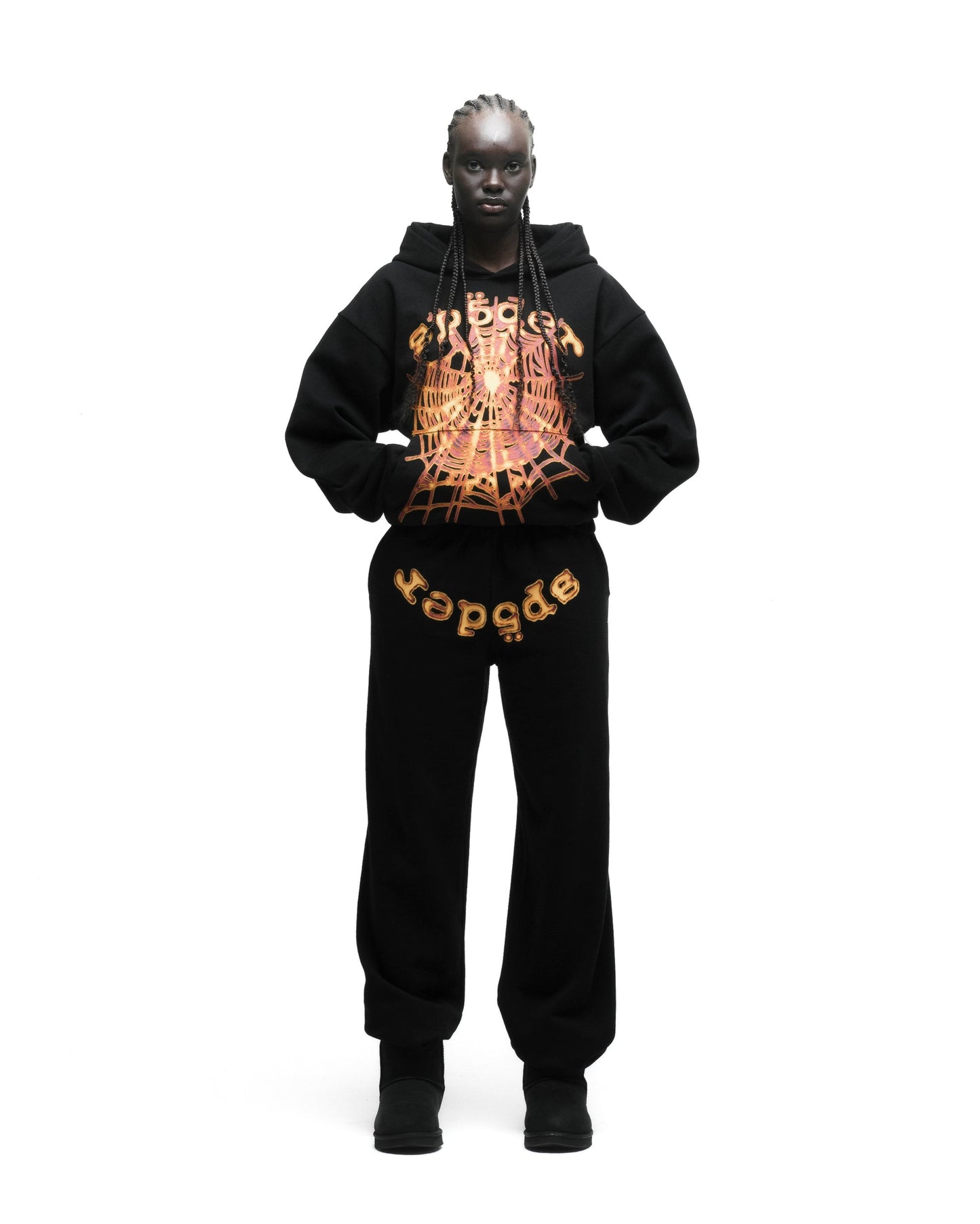 SP5DER OG Web V2 Hoodie - Black - Detail View 4