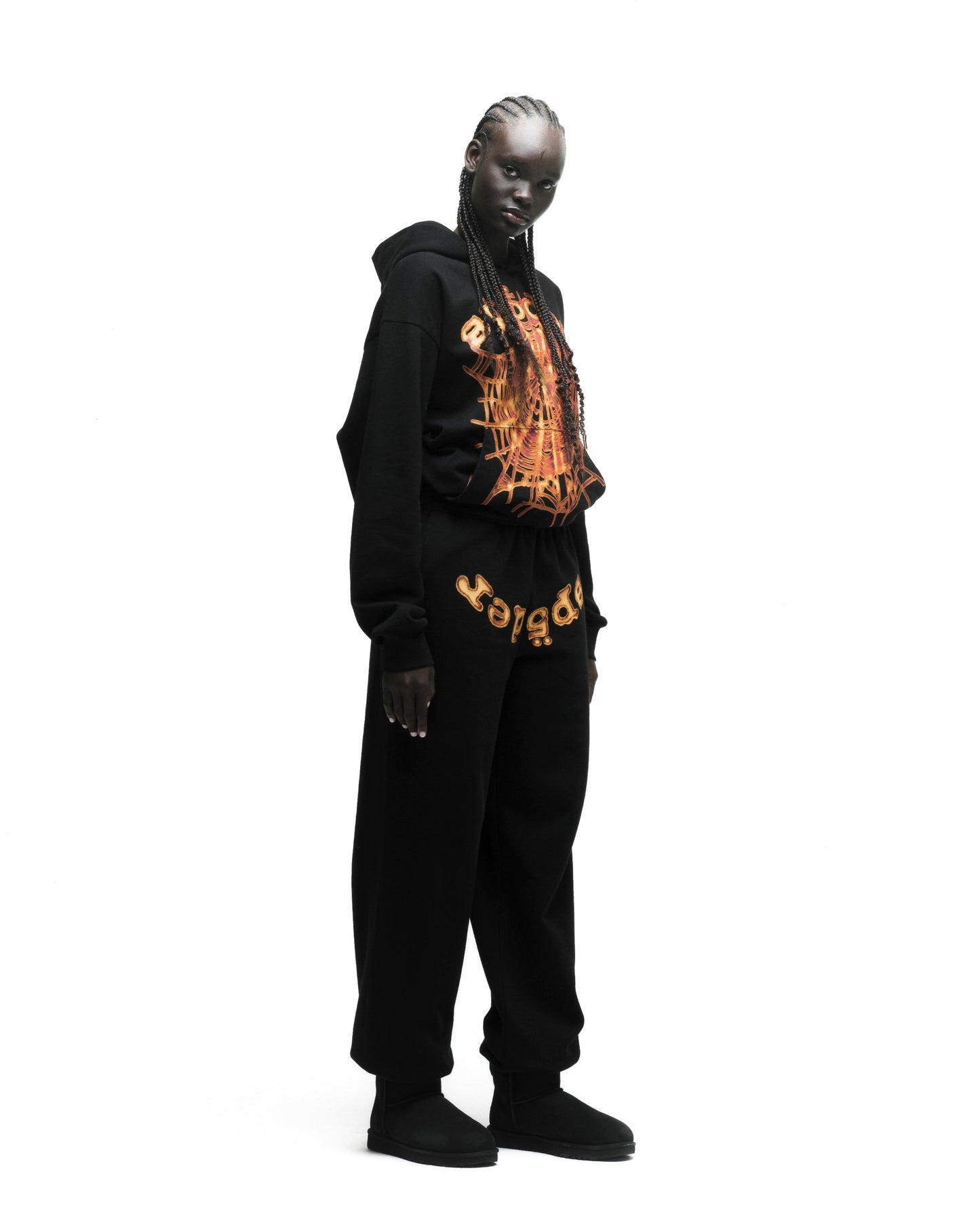 SP5DER OG Web V2 Hoodie - Black - Detail View 8