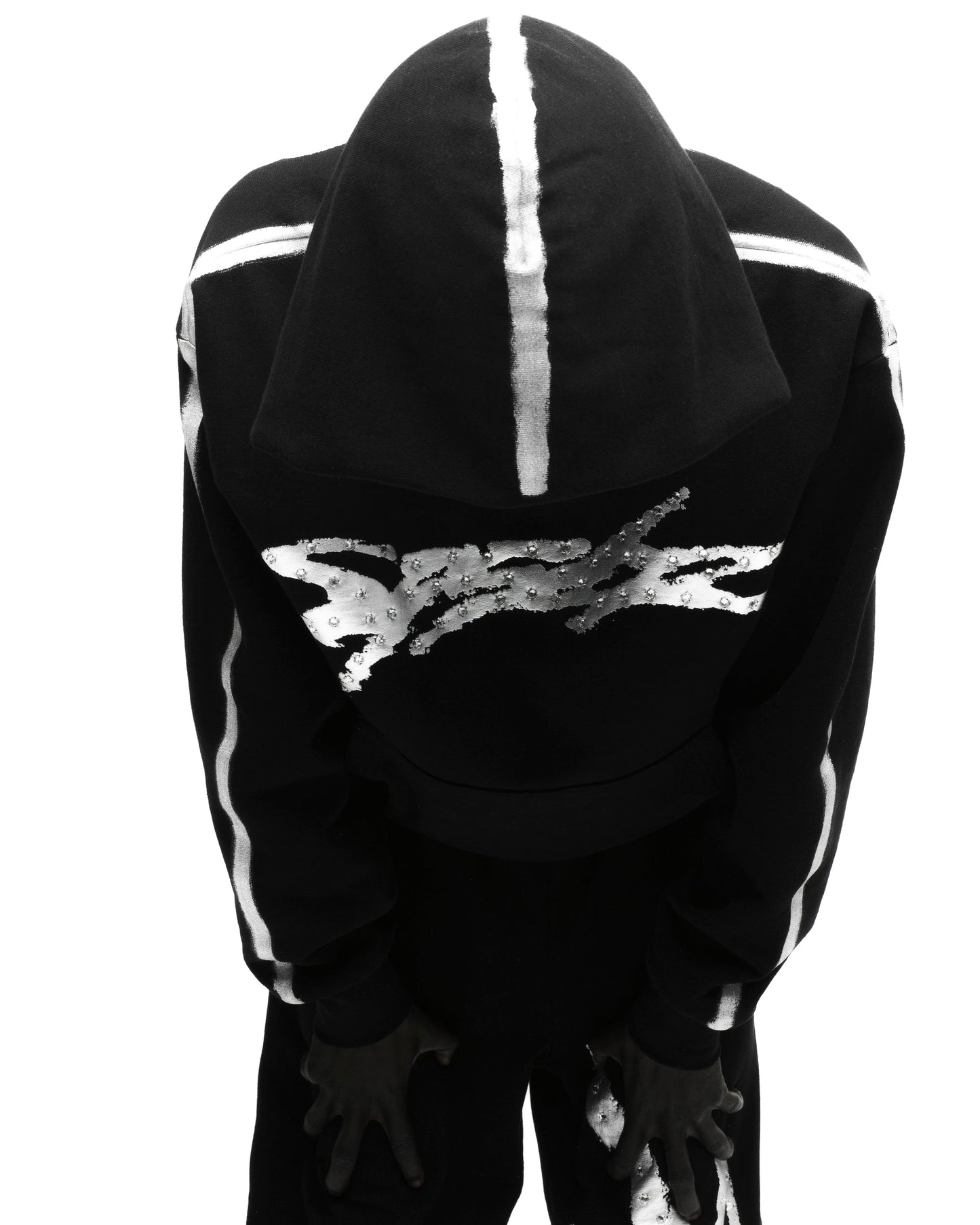 SP5DER Screaming Eagle Hoodie - Black - Detail View 15