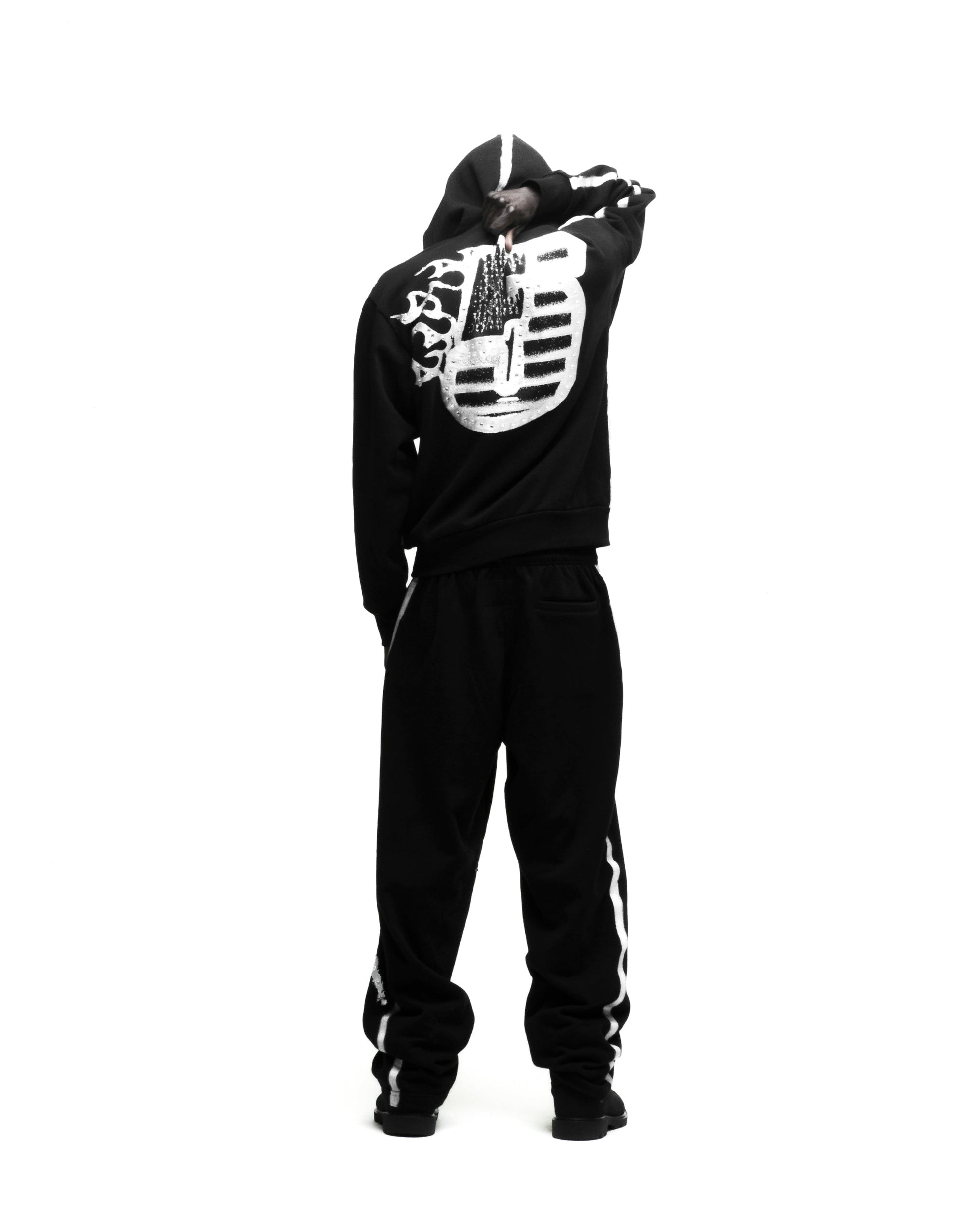 SP5DER Screaming Eagle Hoodie - Black - Detail View 11