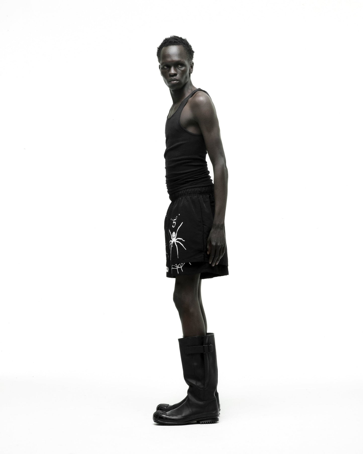 SP5DER VAA Double Layer Short in Black
