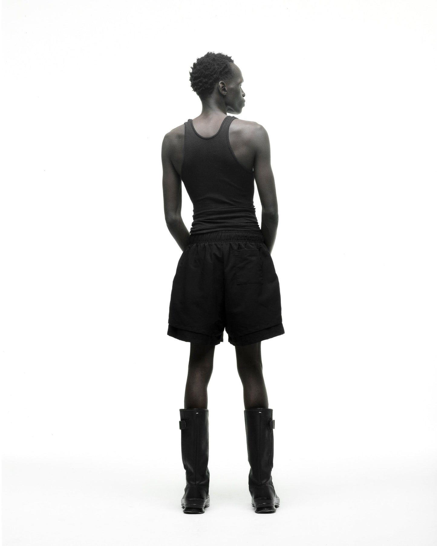 SP5DER VAA Double Layer Short in Black
