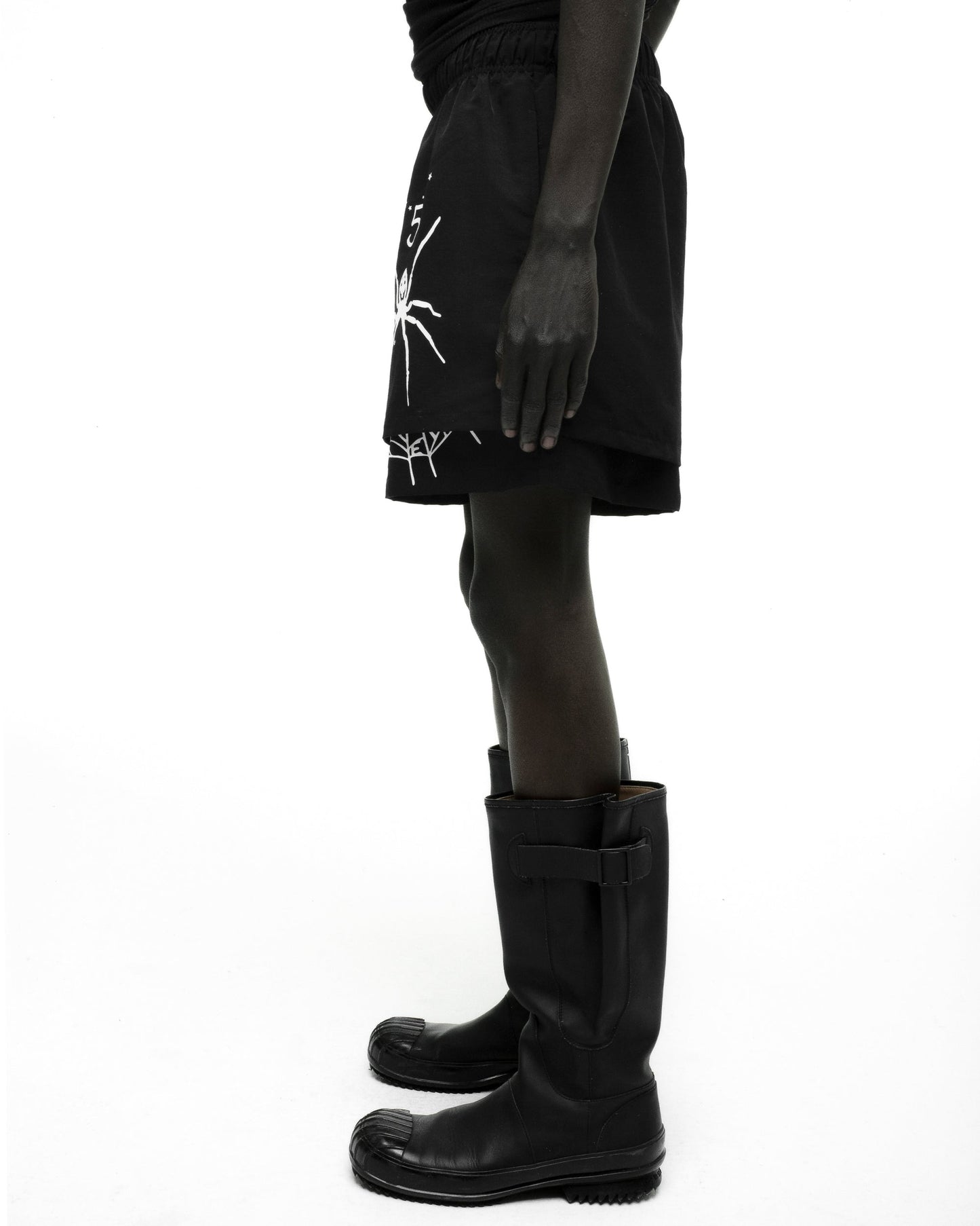 SP5DER VAA Double Layer Short in Black