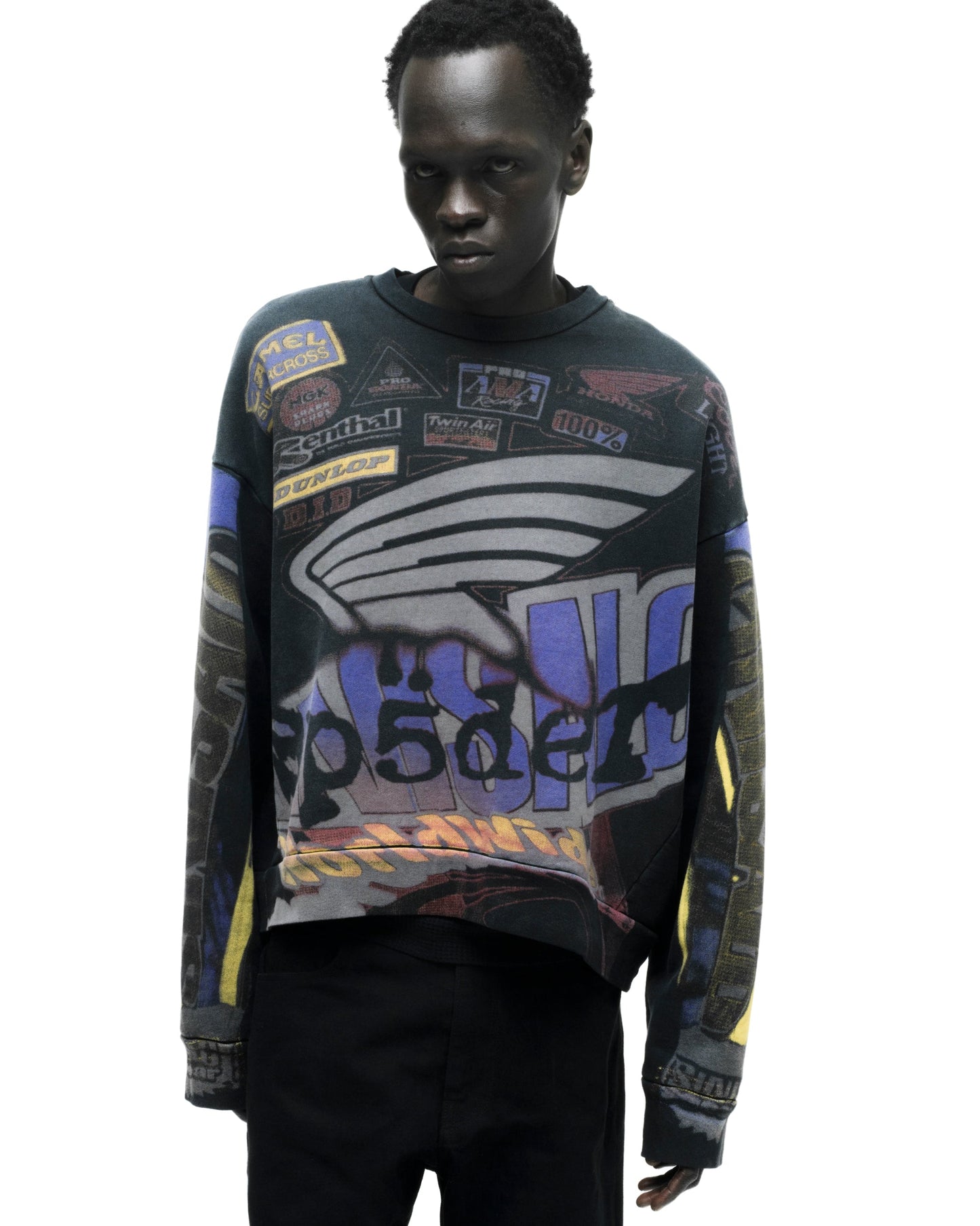 Sp5der Trompe-l'oeil Crewneck