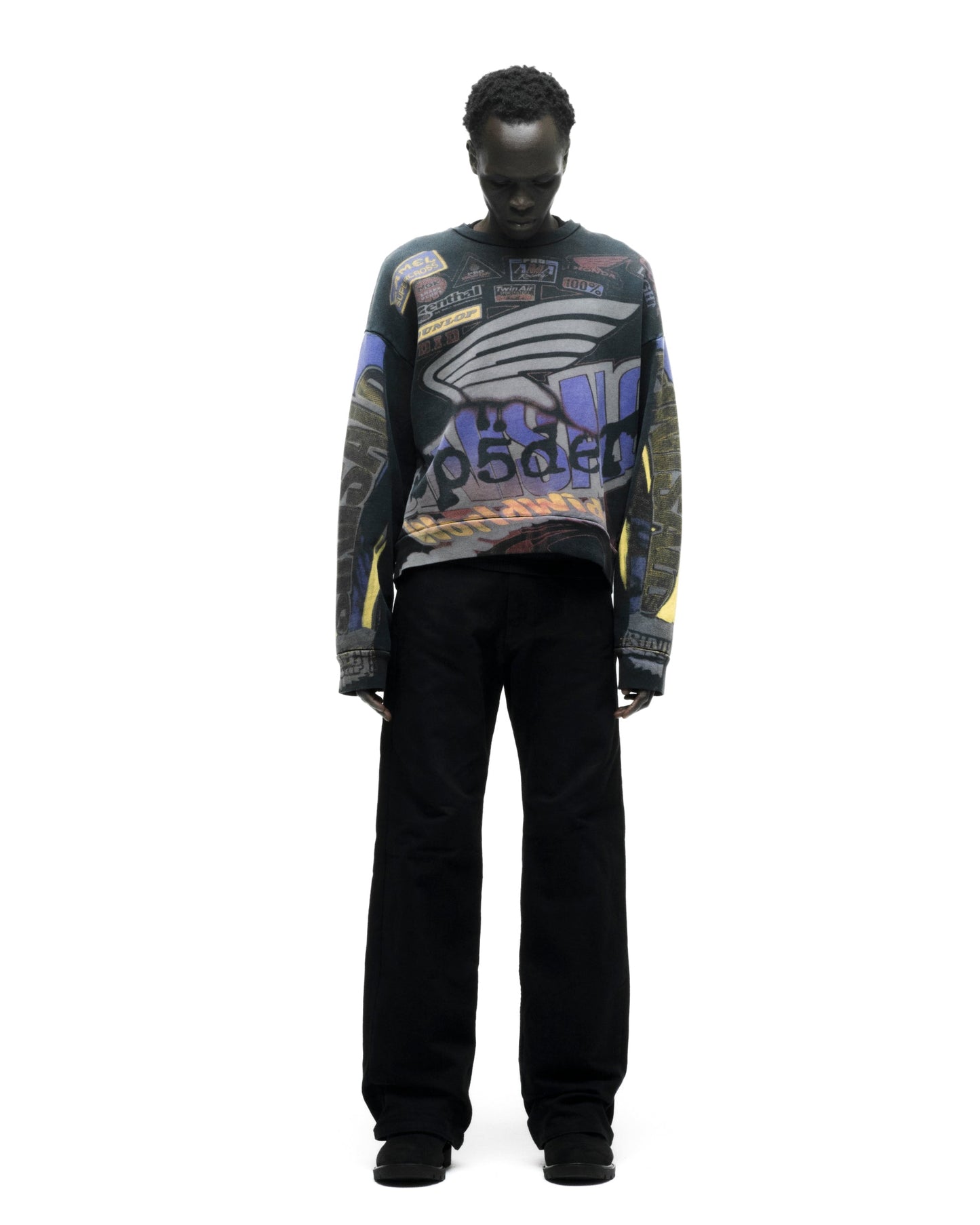Sp5der Trompe-l'oeil Crewneck