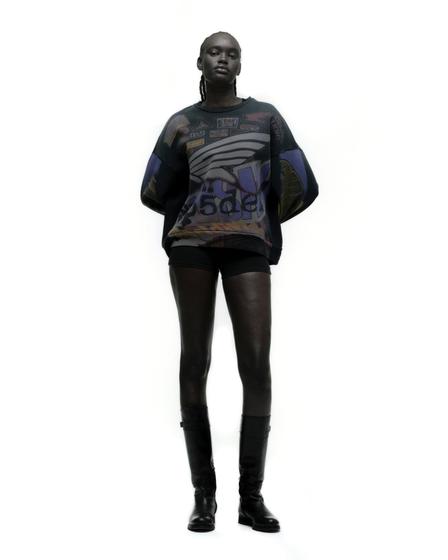 Sp5der Trompe-l'oeil Crewneck