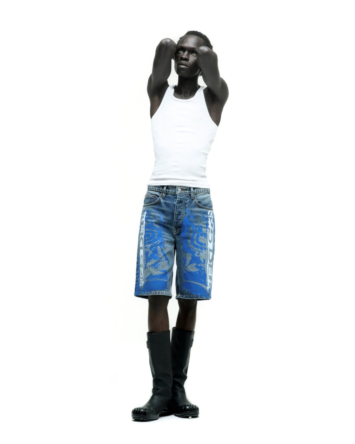 SP5DER Moto GT Denim Short in Indigo