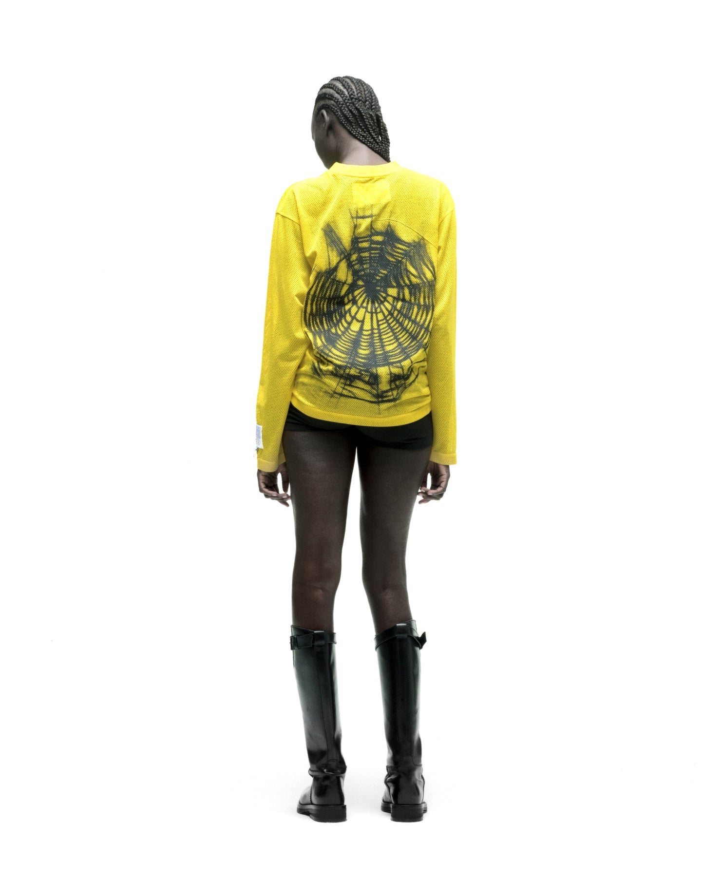 SP5DER Speedway Long Sleeve Top in Yellow
