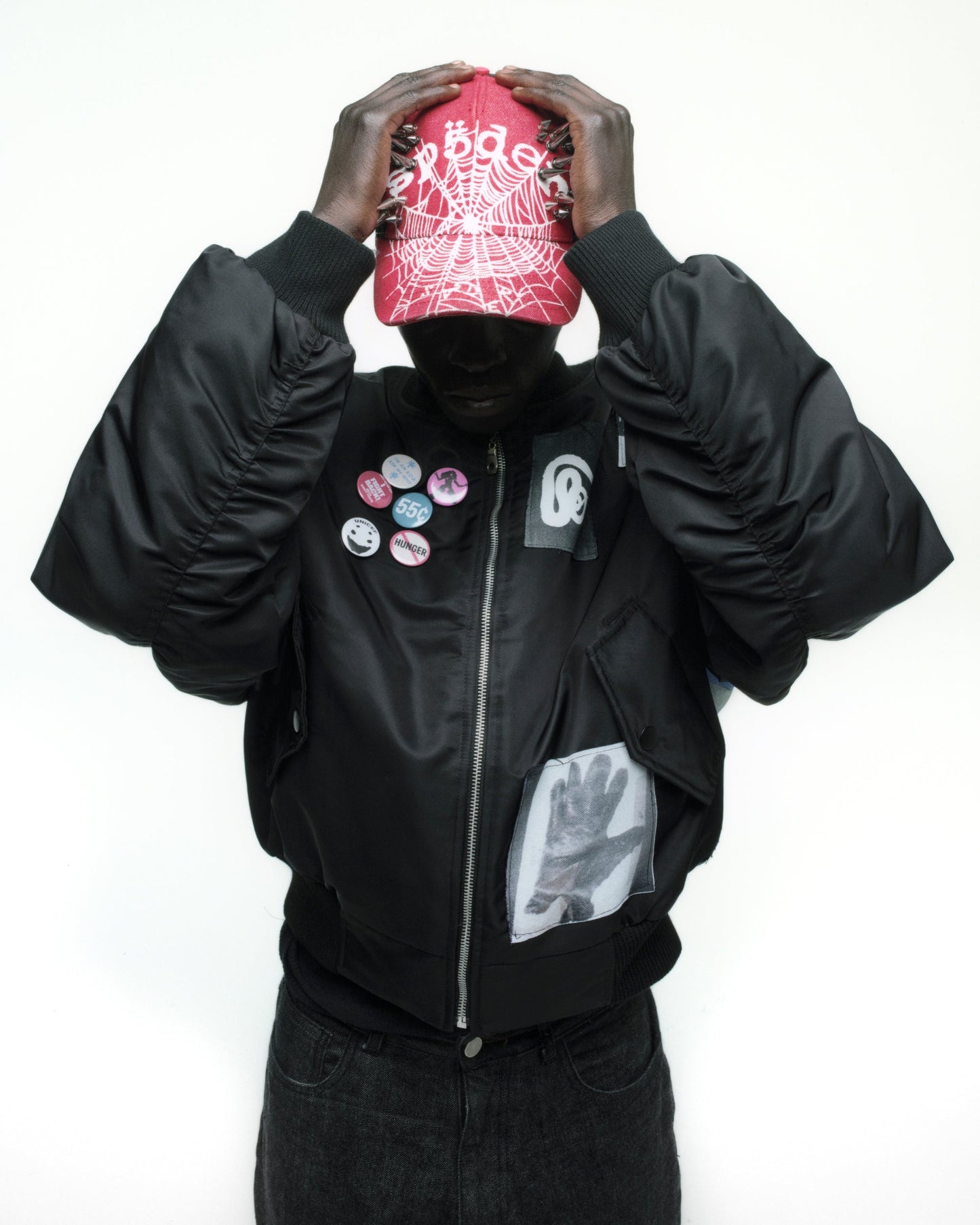 SP5DER Vet Bomber Jacket in Black