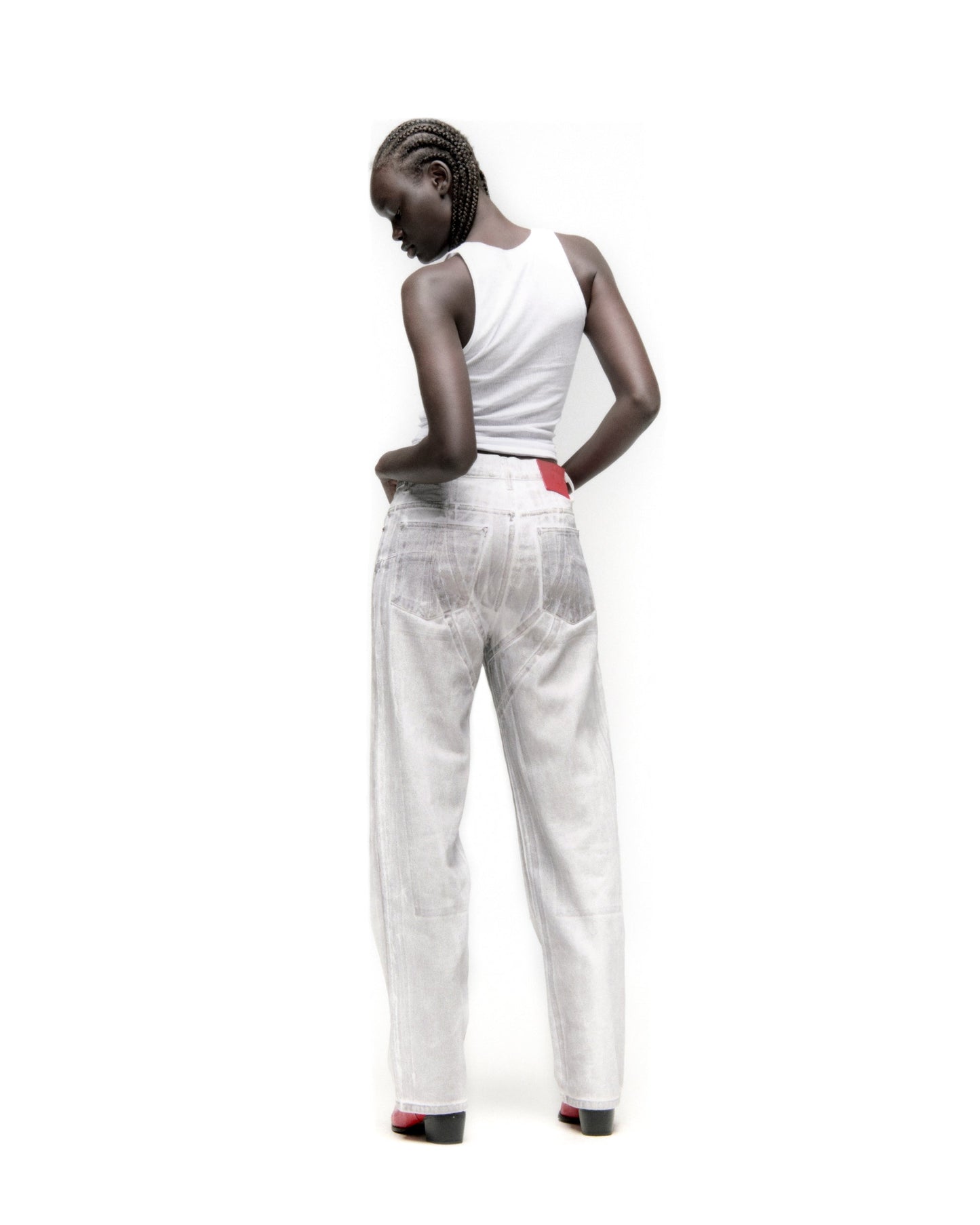 SP5DER Platinum Denim Pant in Gunmetal