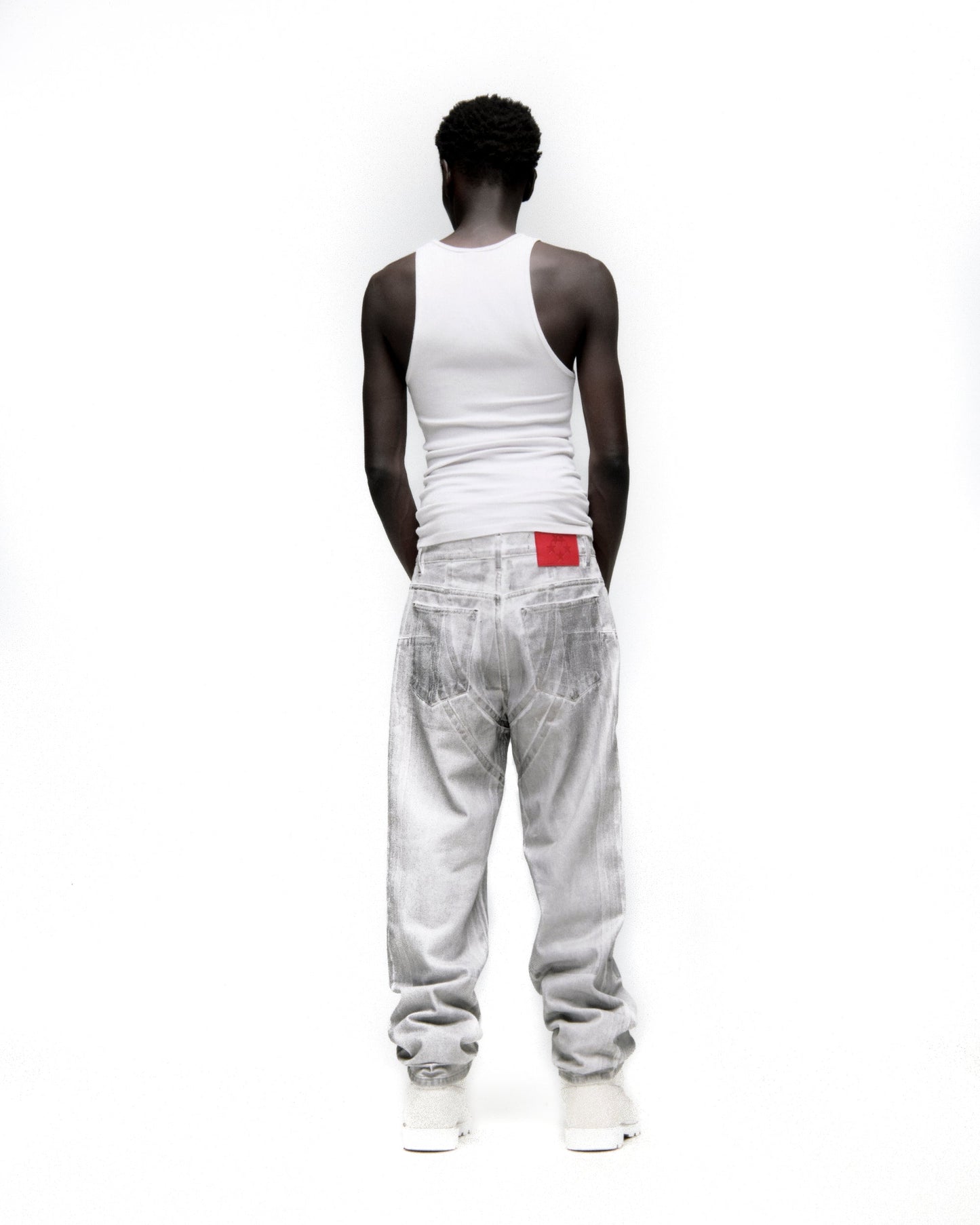 SP5DER Platinum Denim Pant in Gunmetal