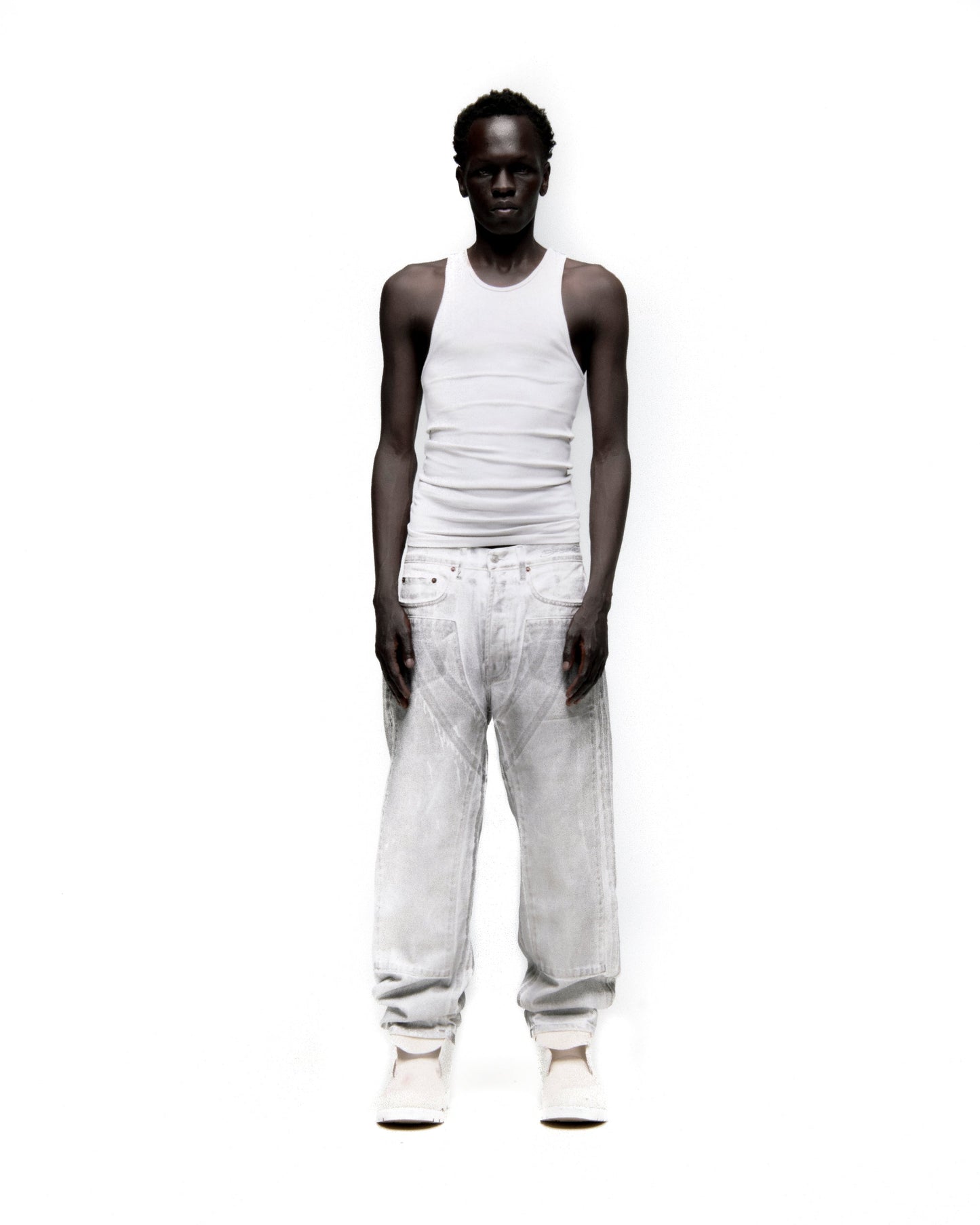 SP5DER Platinum Denim Pant in Gunmetal