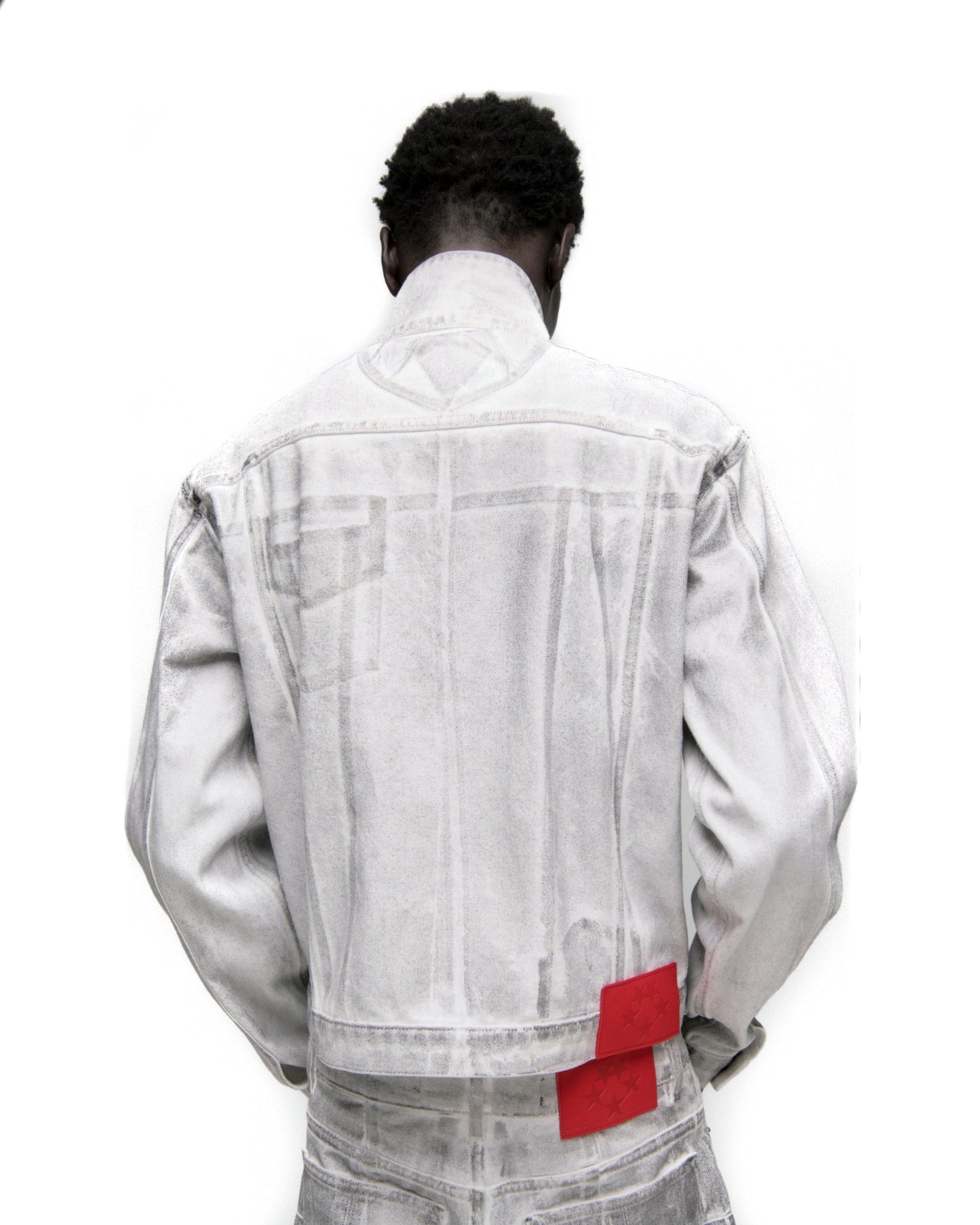SP5DER Platinum Trucker Jacket in Gunmetal