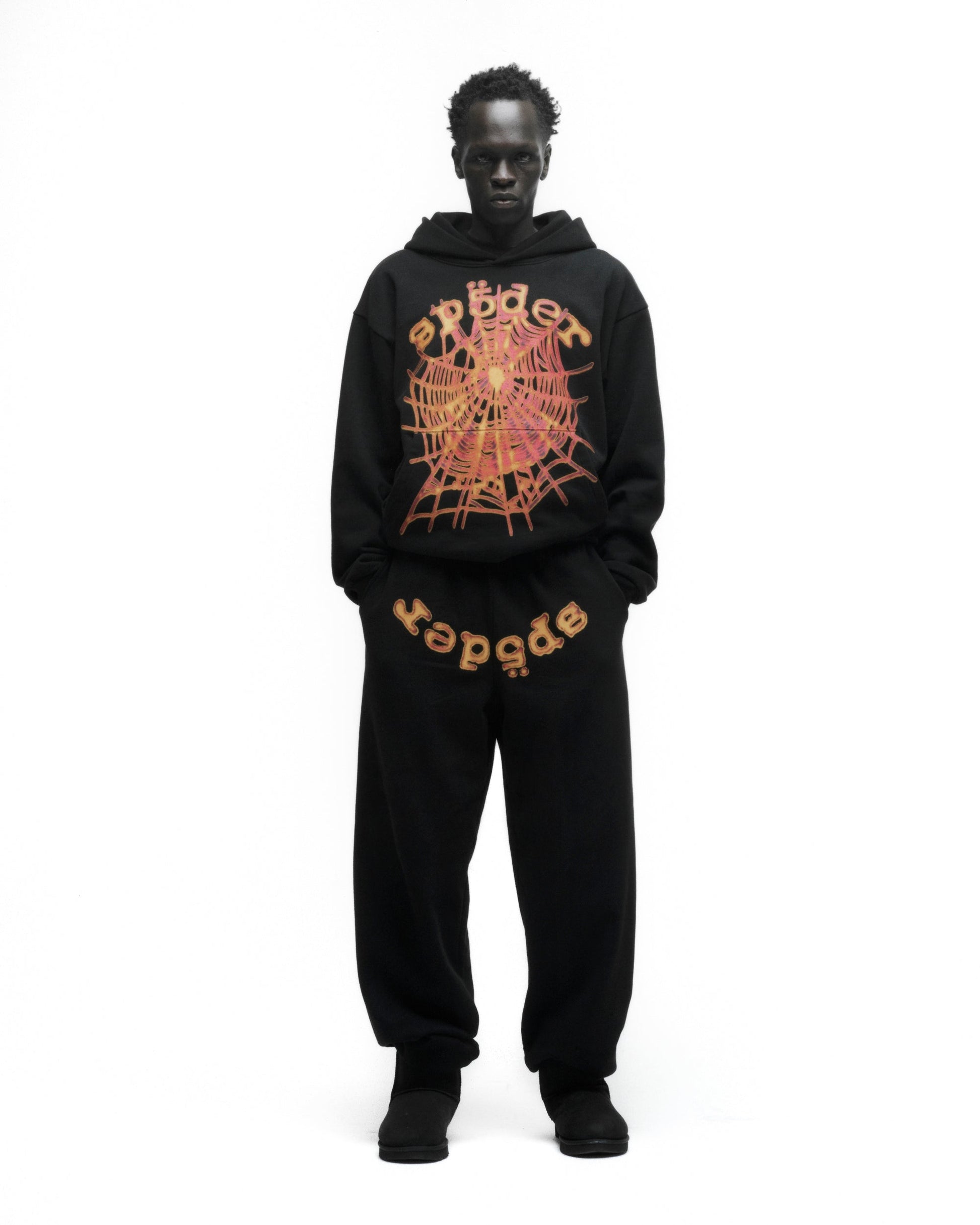 SP5DER OG Web V2 Hoodie - Black - Detail View 3