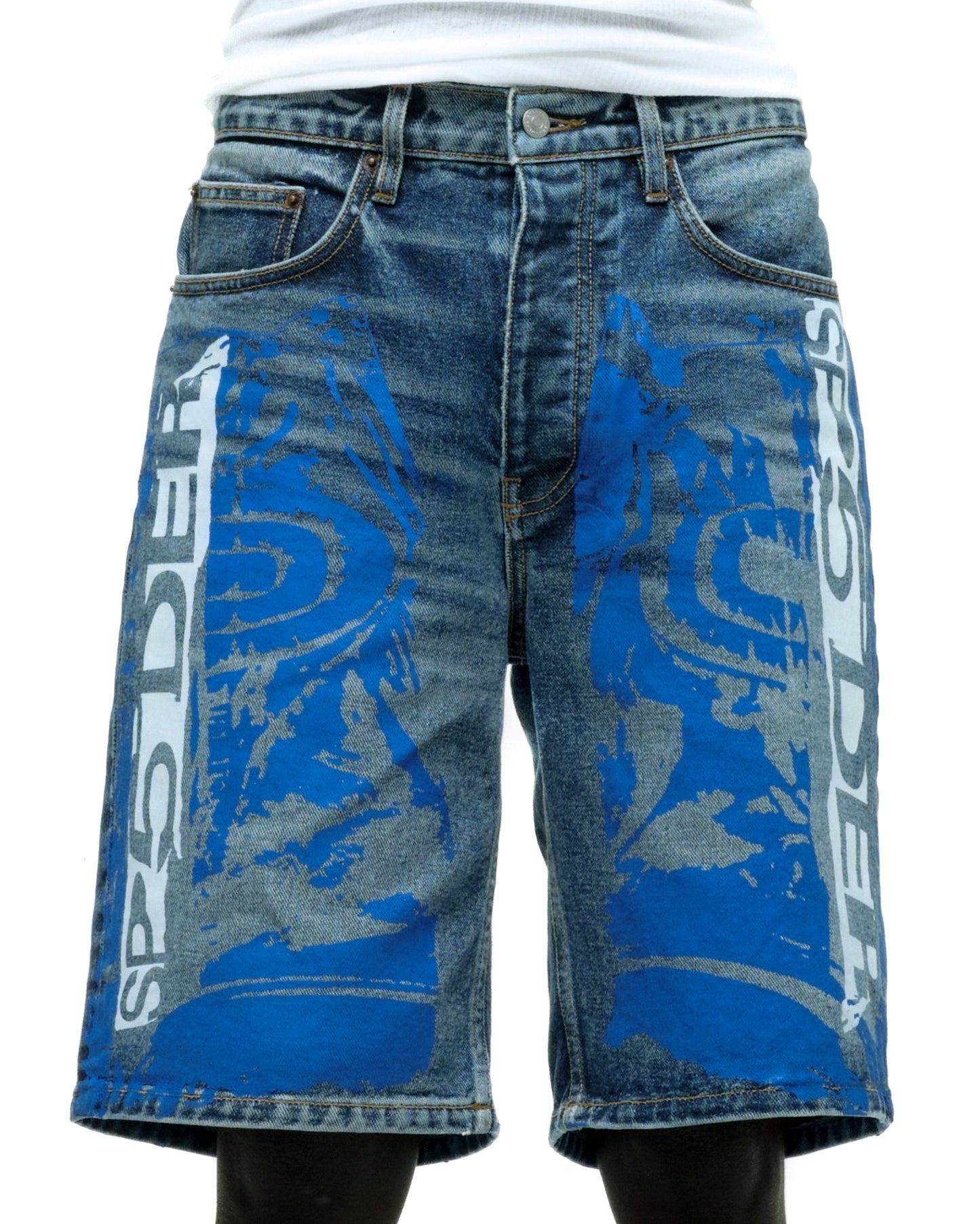 SP5DER Moto GT Denim Short in Indigo