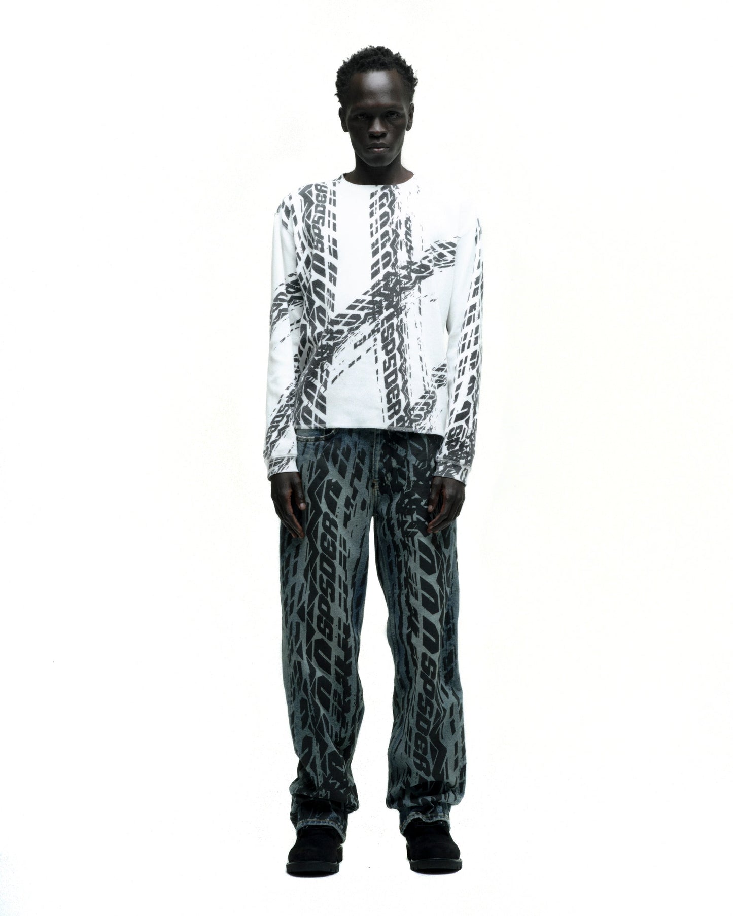SP5DER Burnout Thermal Top in White