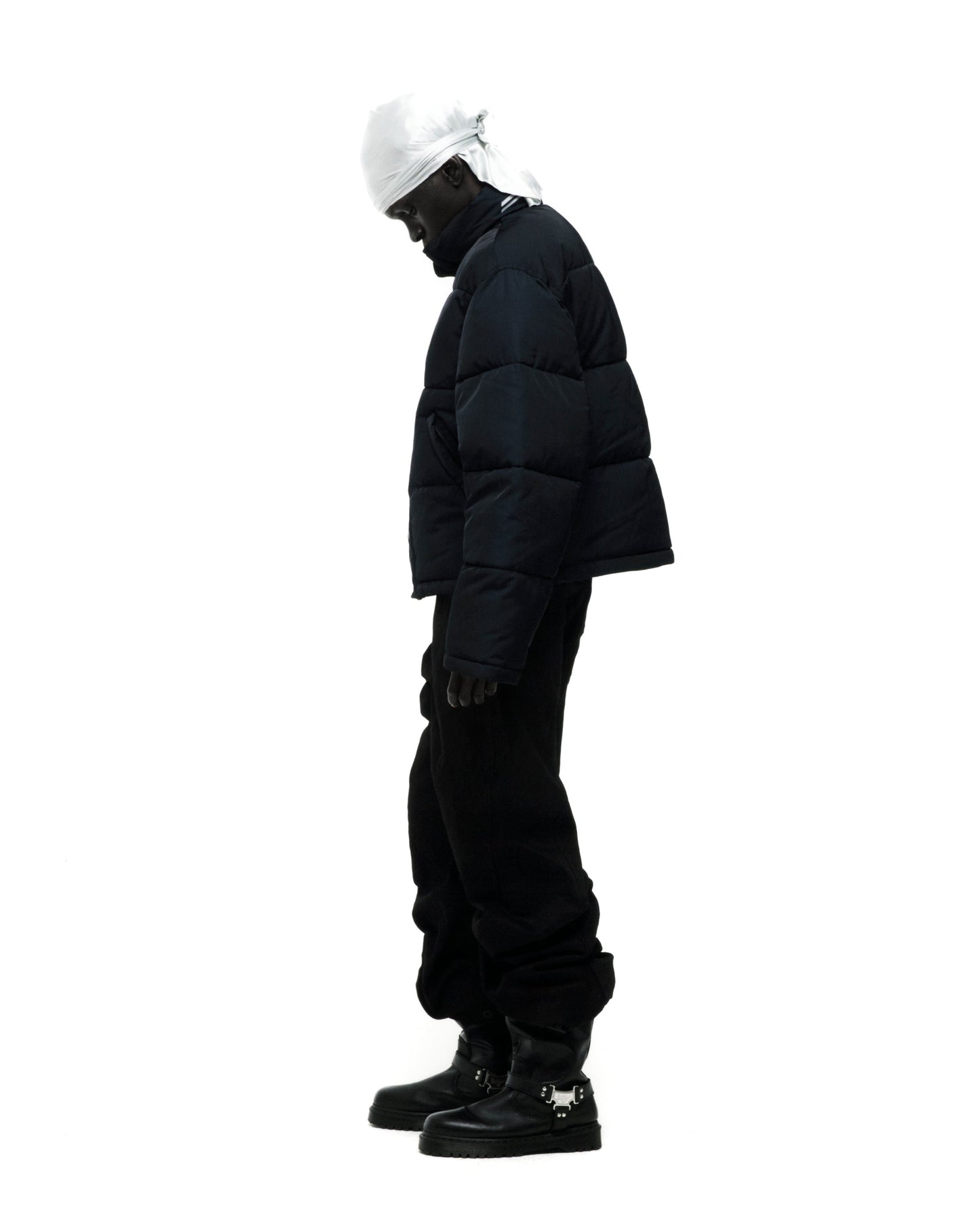 SP5DER Trackhawk Puffer Jacket in Black