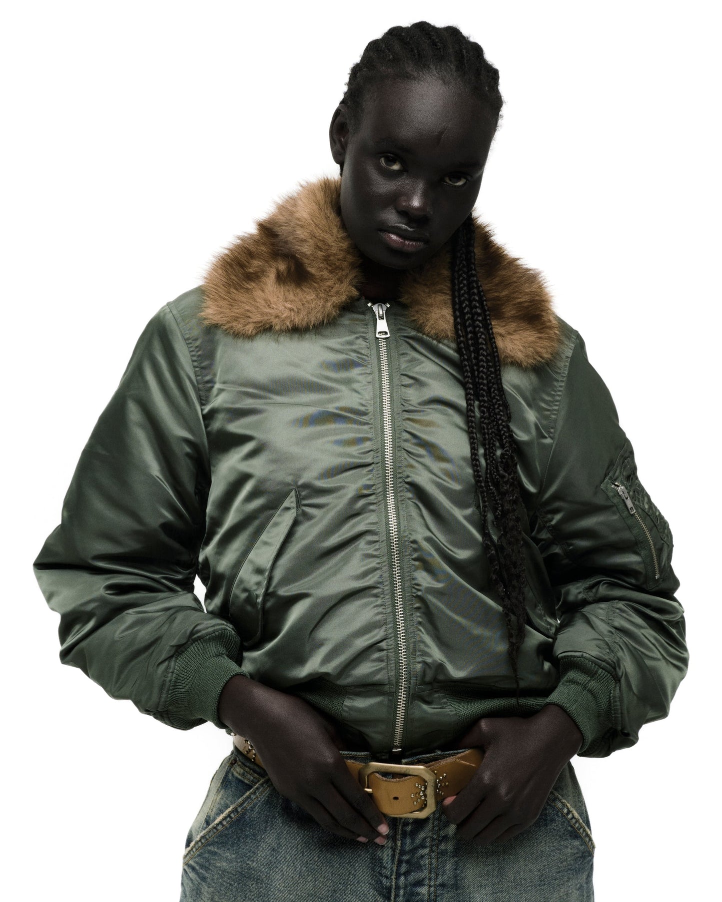 SP5DER Flight Jacket in Army Green