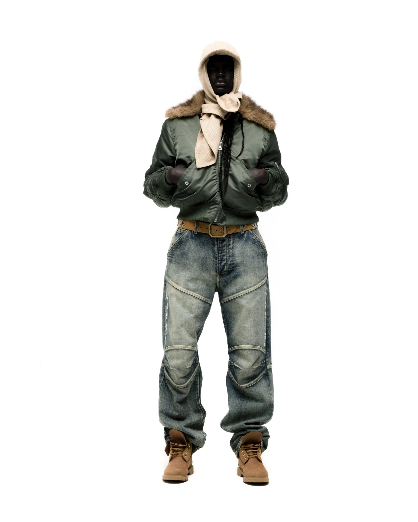 SP5DER Flight Jacket in Army Green