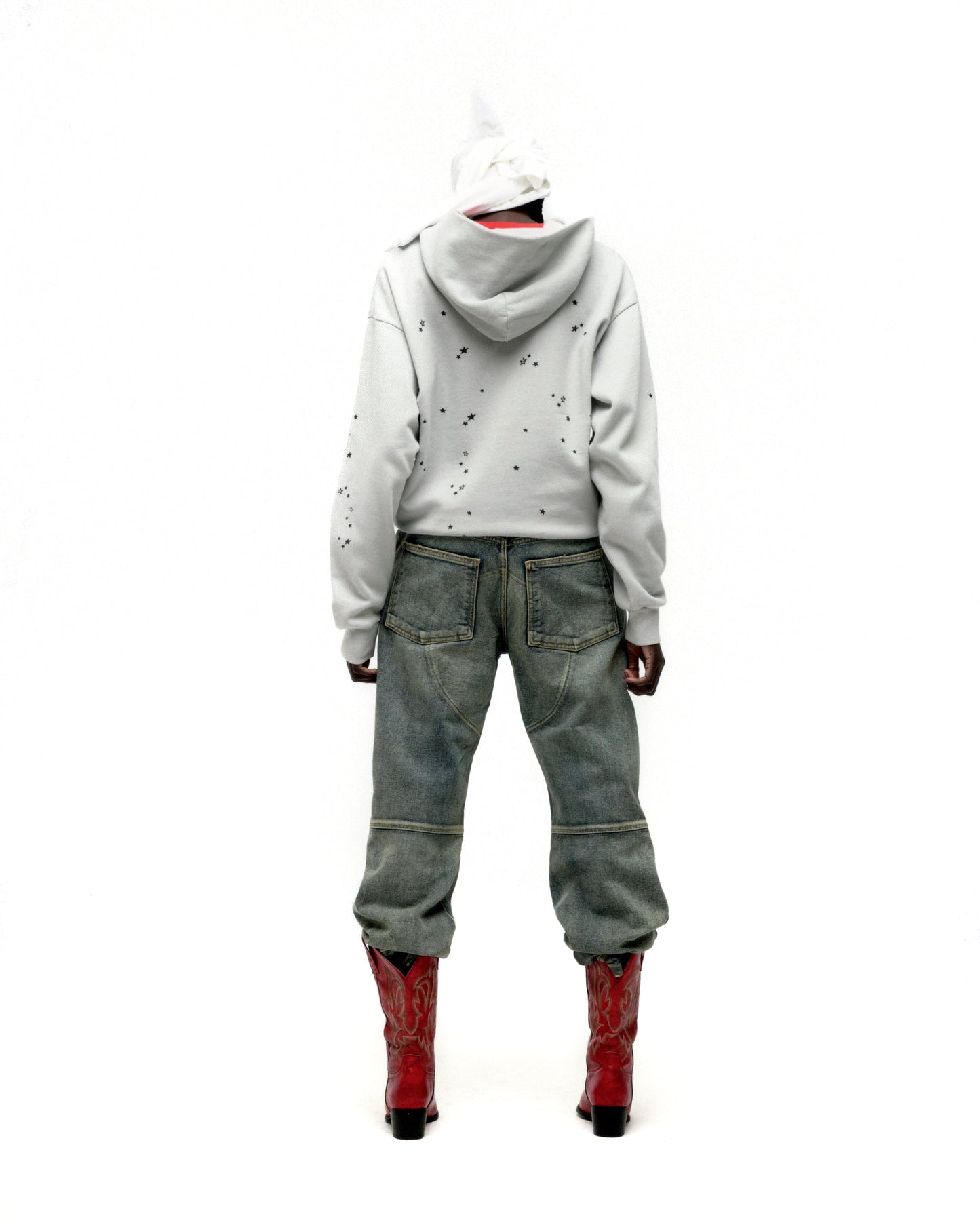 SP5DER Star Girl Hoodie - Sport Grey - Detail View 11