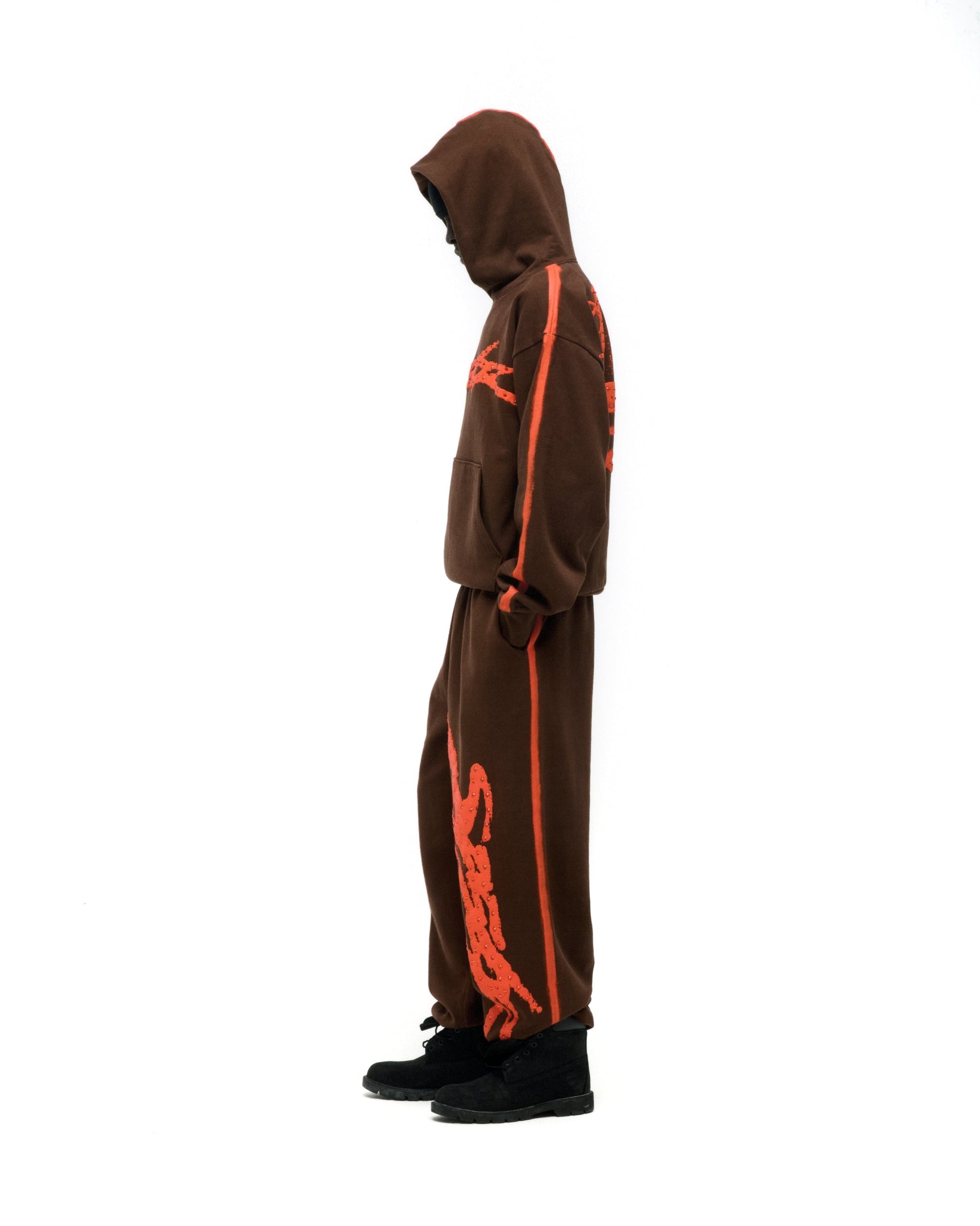 SP5DER Screaming Eagle Hoodie - Brown - Detail View 8