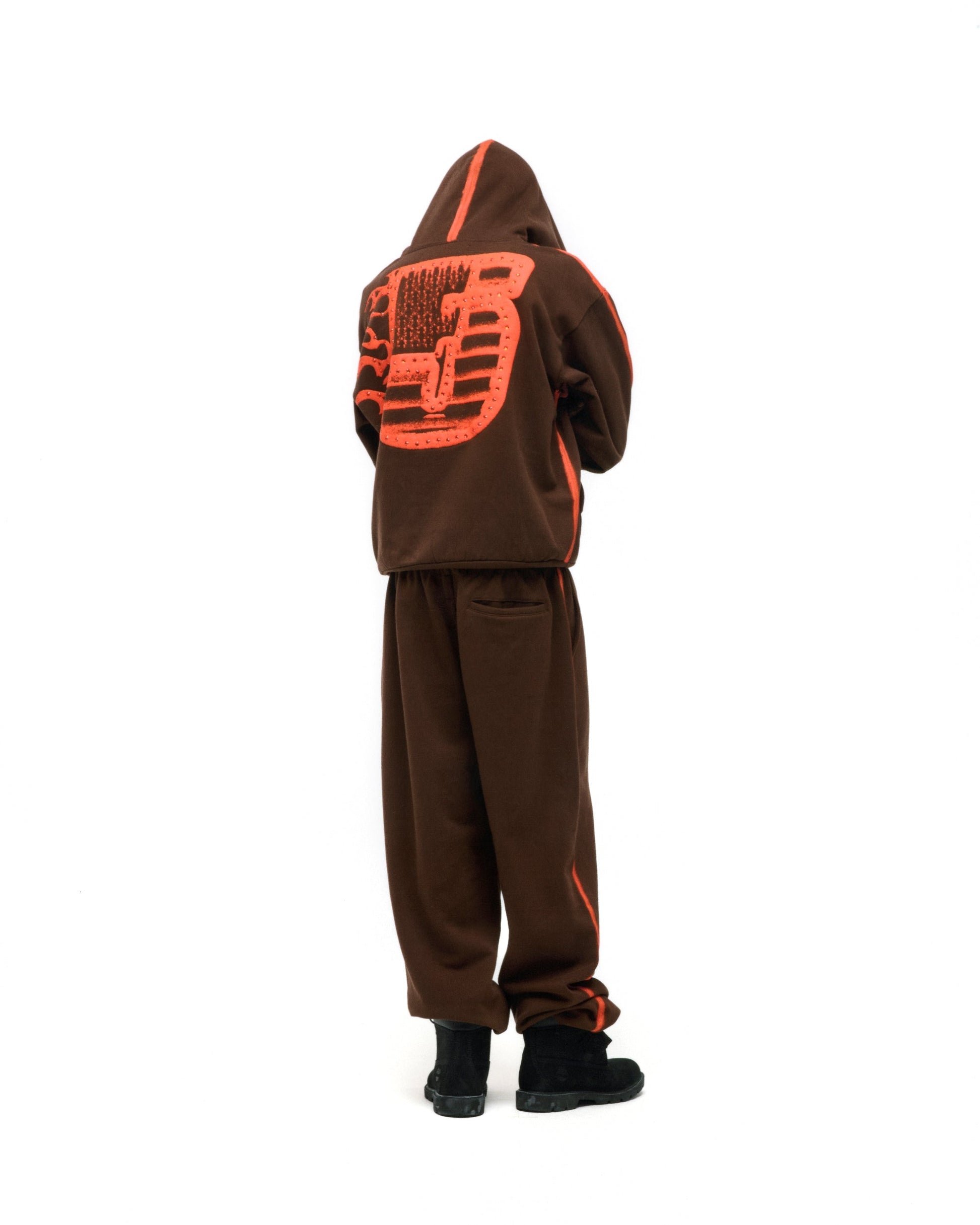 SP5DER Screaming Eagle Hoodie - Brown - Detail View 9