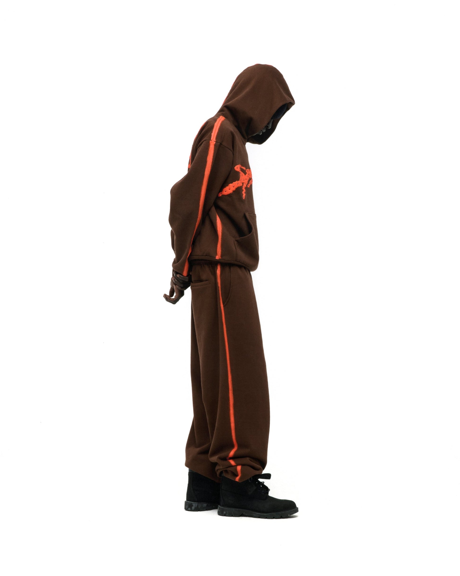 SP5DER Screaming Eagle Hoodie - Brown - Detail View 7