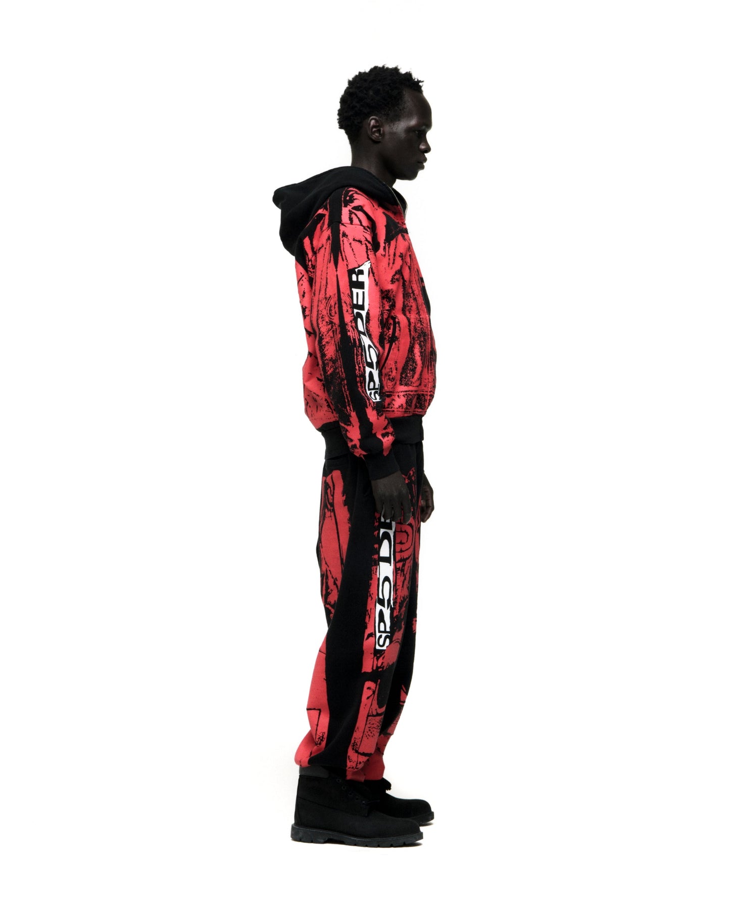 SP5DER JP5 Moto Full-Zip Hoodie – Black - Detail View 10