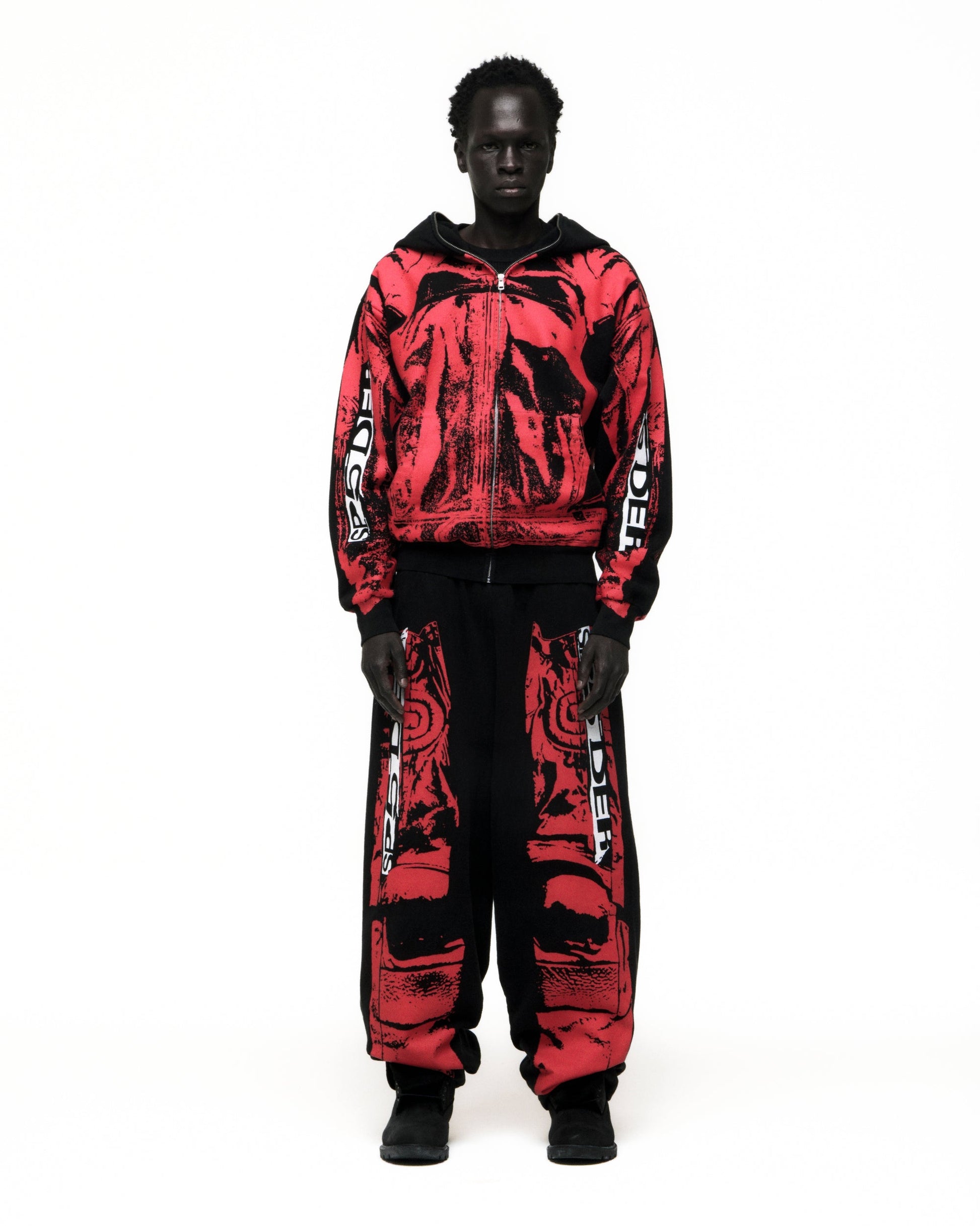 SP5DER JP5 Moto Full-Zip Hoodie – Black - Detail View 8