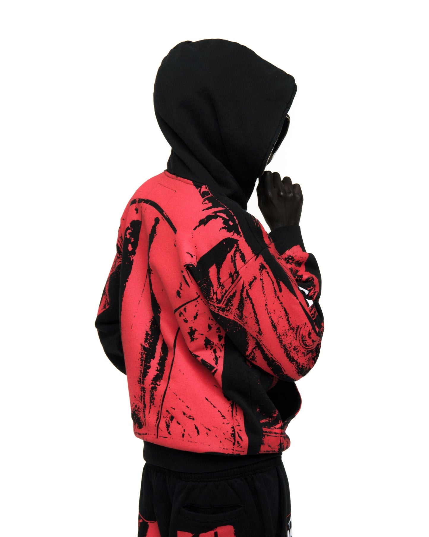 SP5DER JP5 Moto Full-Zip Hoodie – Black - Detail View 17