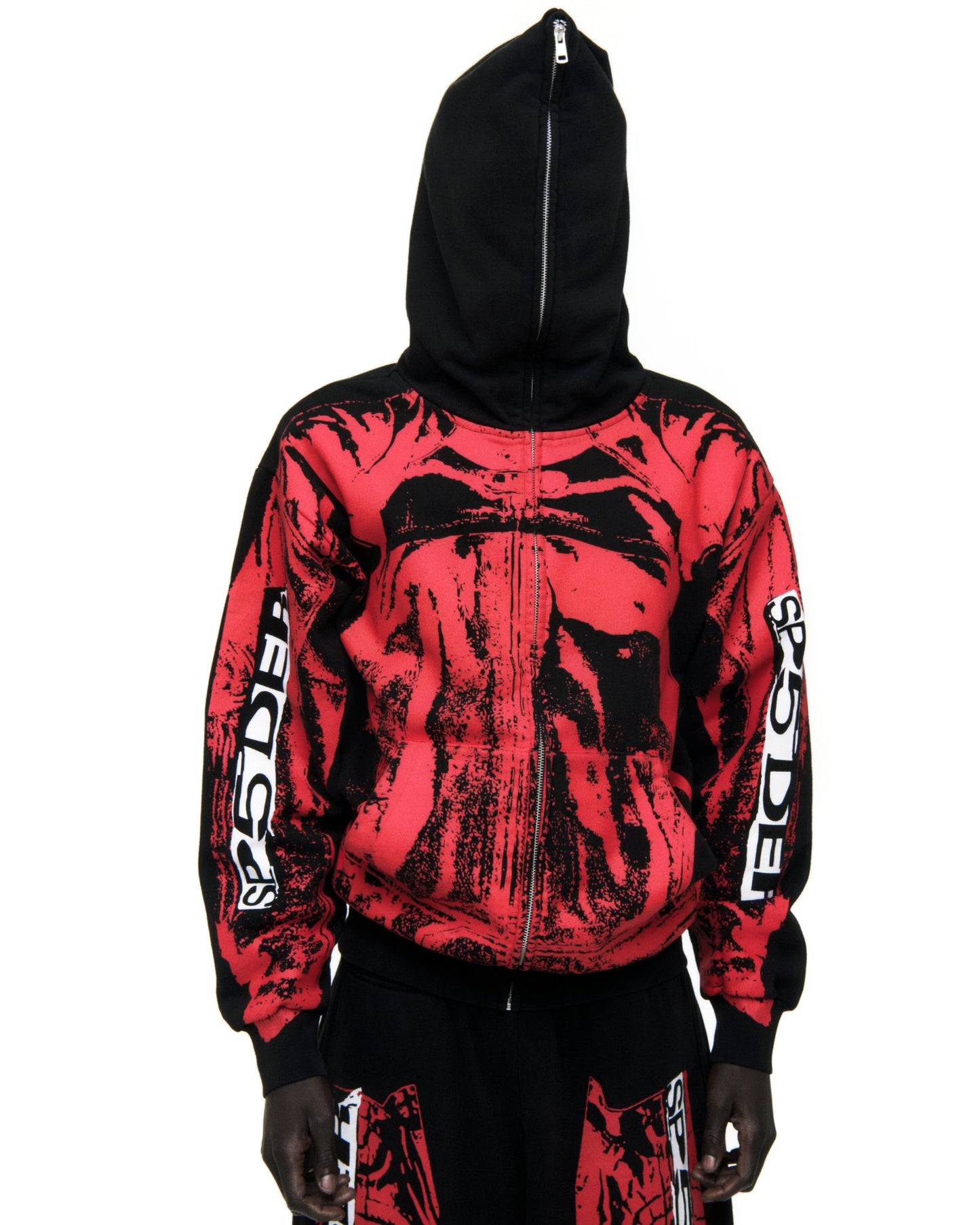 SP5DER JP5 Moto Full-Zip Hoodie – Black - Detail View 16