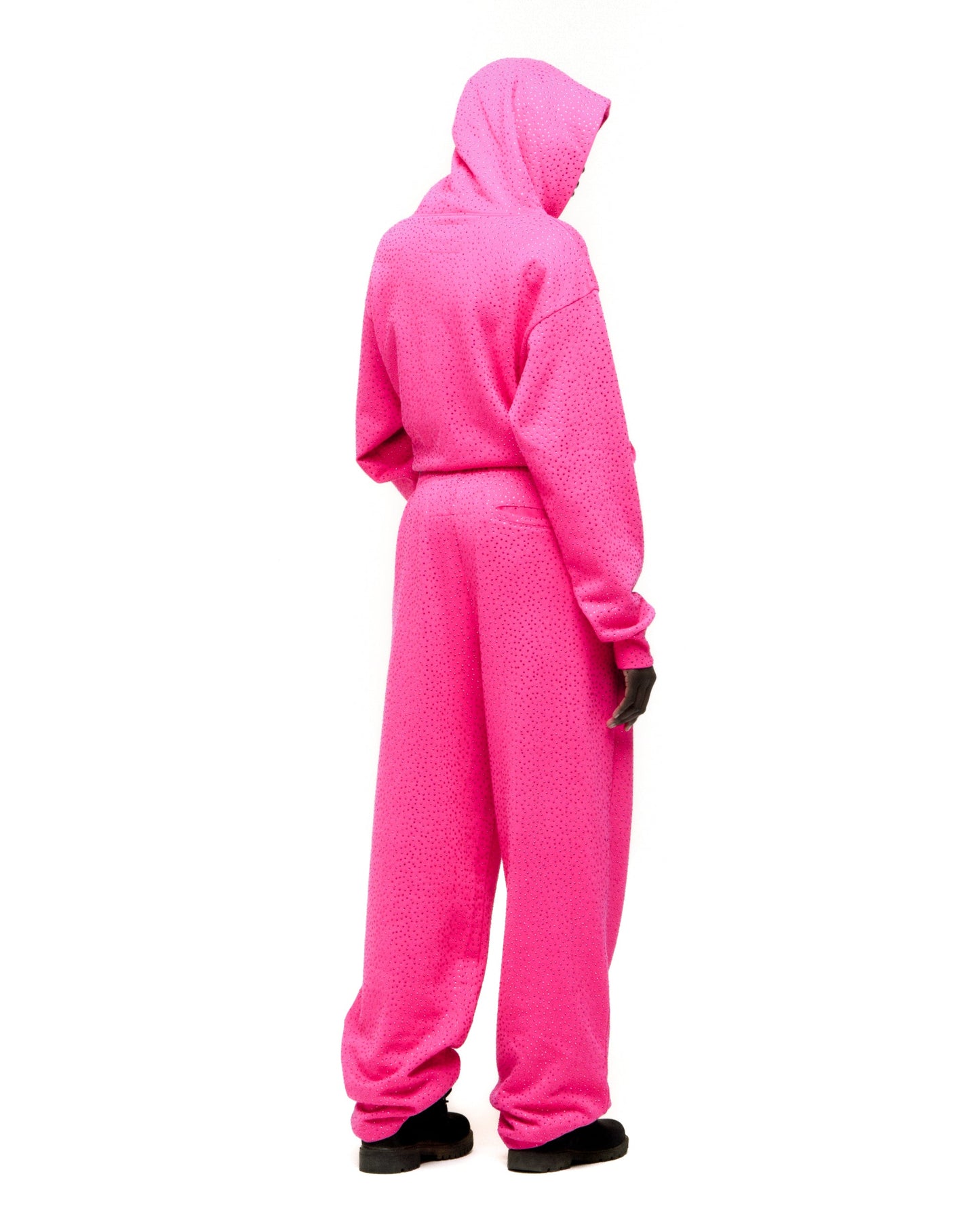 SP5DER VVS Rhinestone Hoodie - Pink - Detail View 10