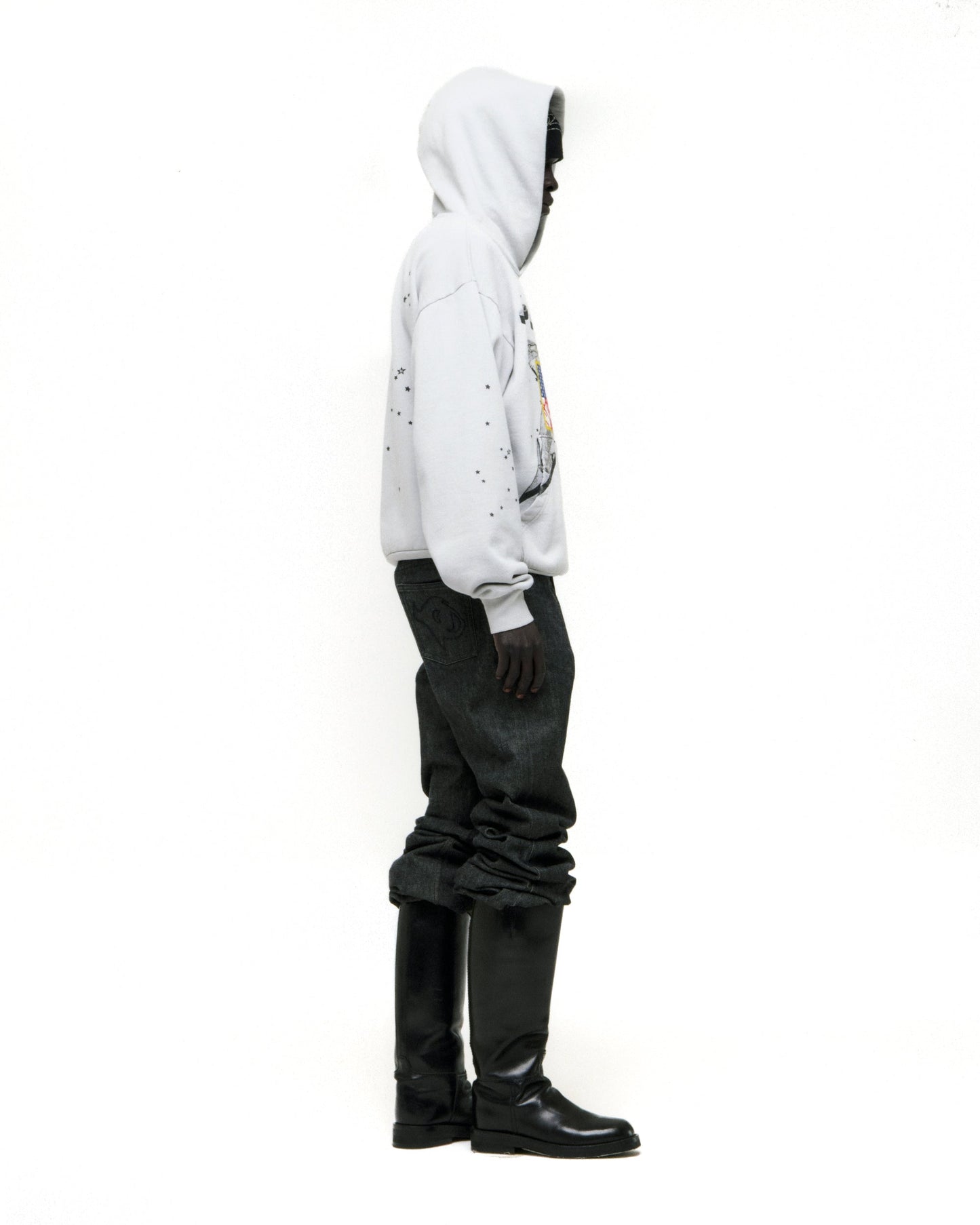SP5DER Star Girl Hoodie - Sport Grey - Detail View 8