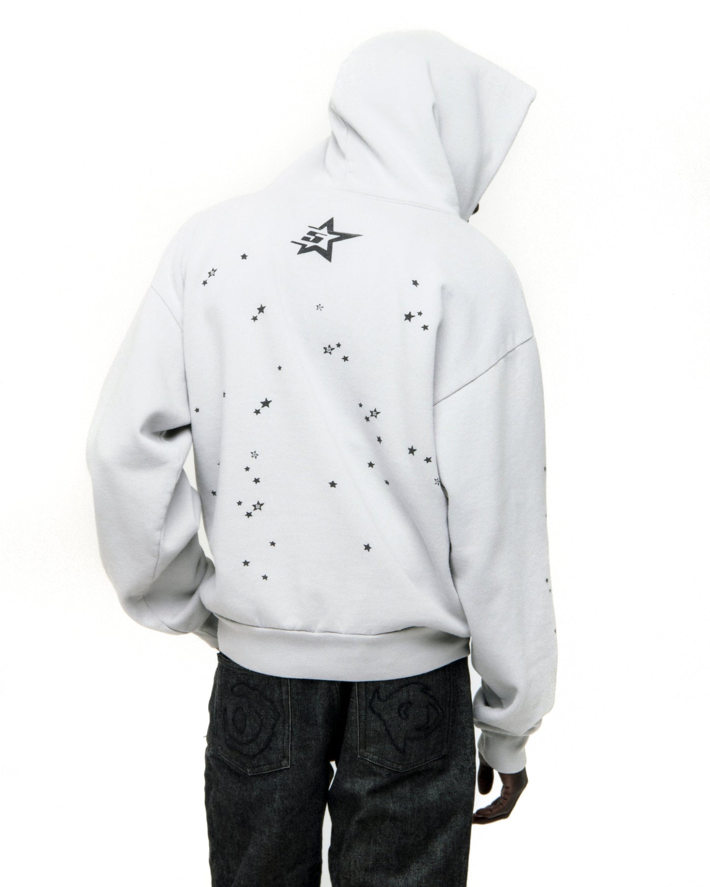 SP5DER Star Girl Hoodie - Sport Grey - Detail View 14