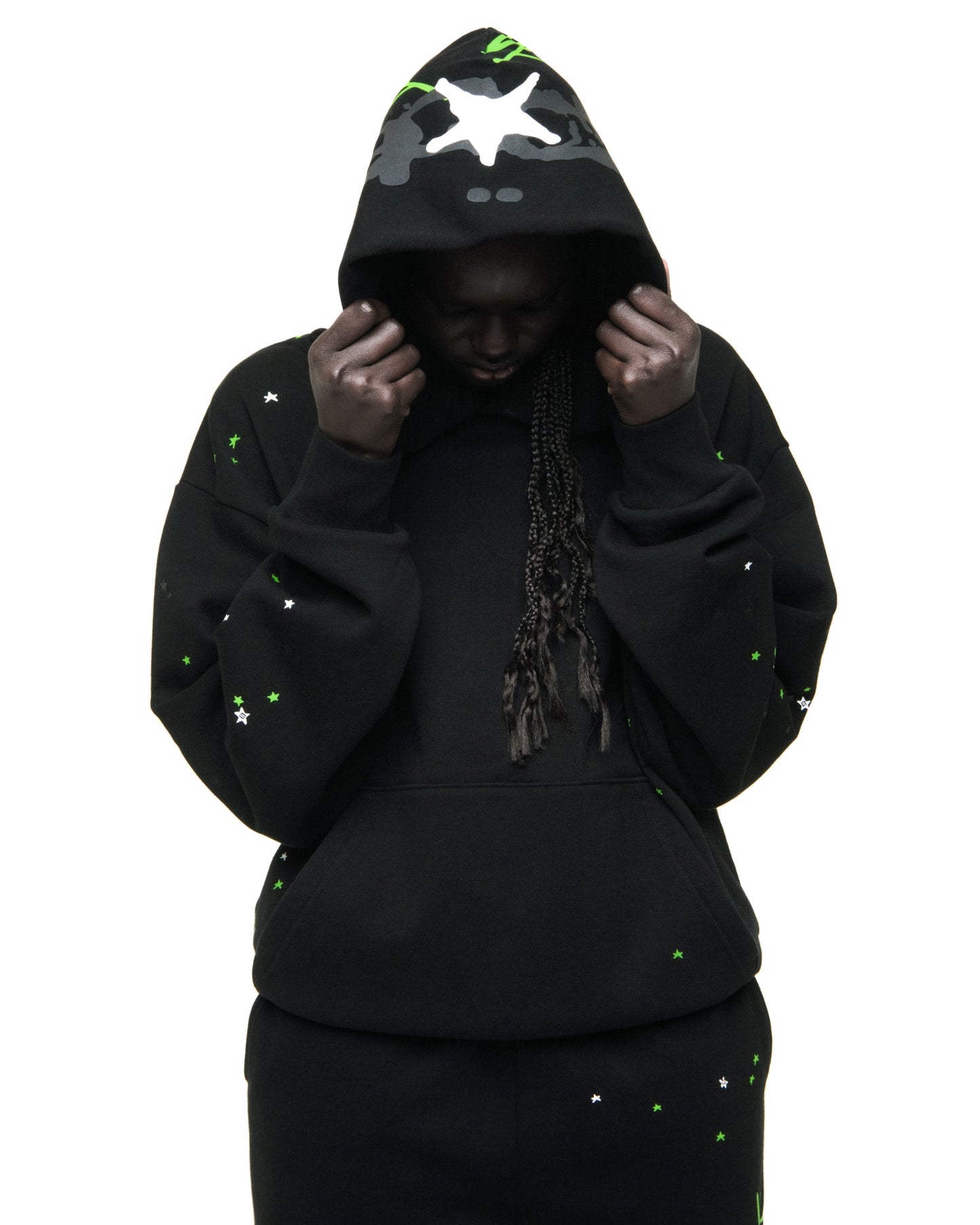 SP5DER Heavy Web Hoodie – Black - Detail View 16
