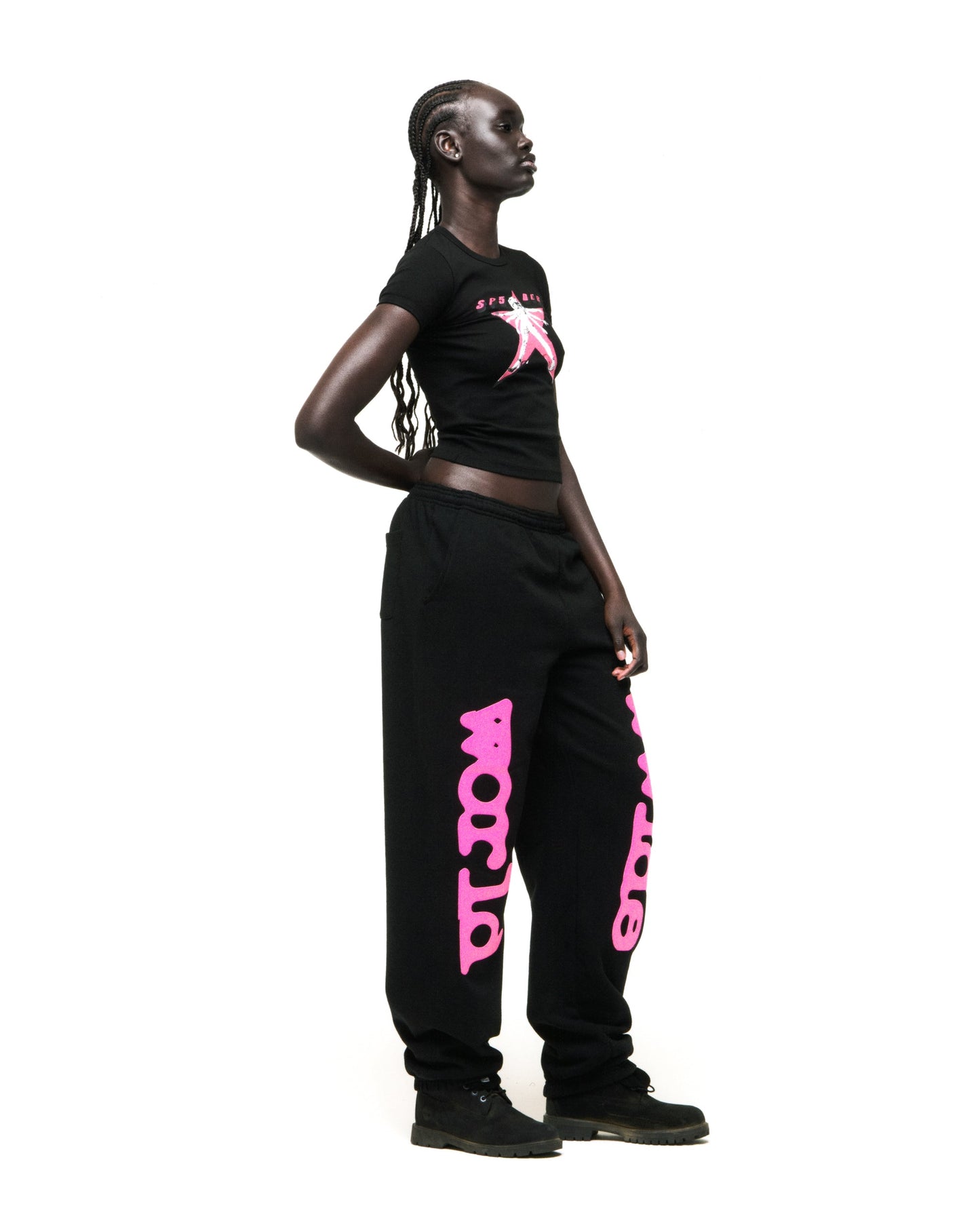 SP5DER Beluga Angel Number Sweatpant in Black