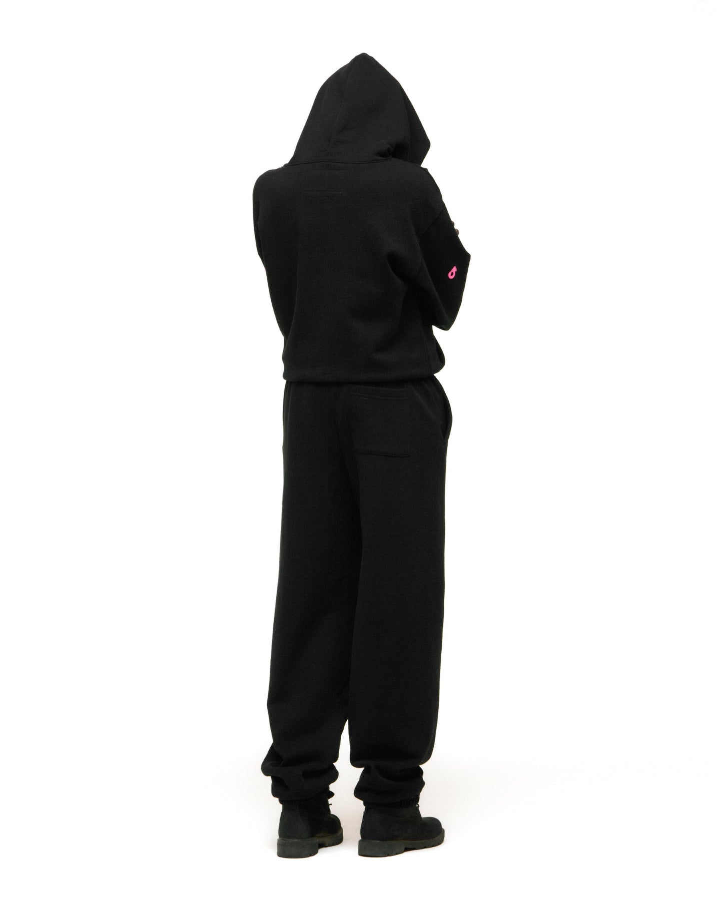 SP5DER Beluga Angel Number Hoodie – Black - Detail View 11