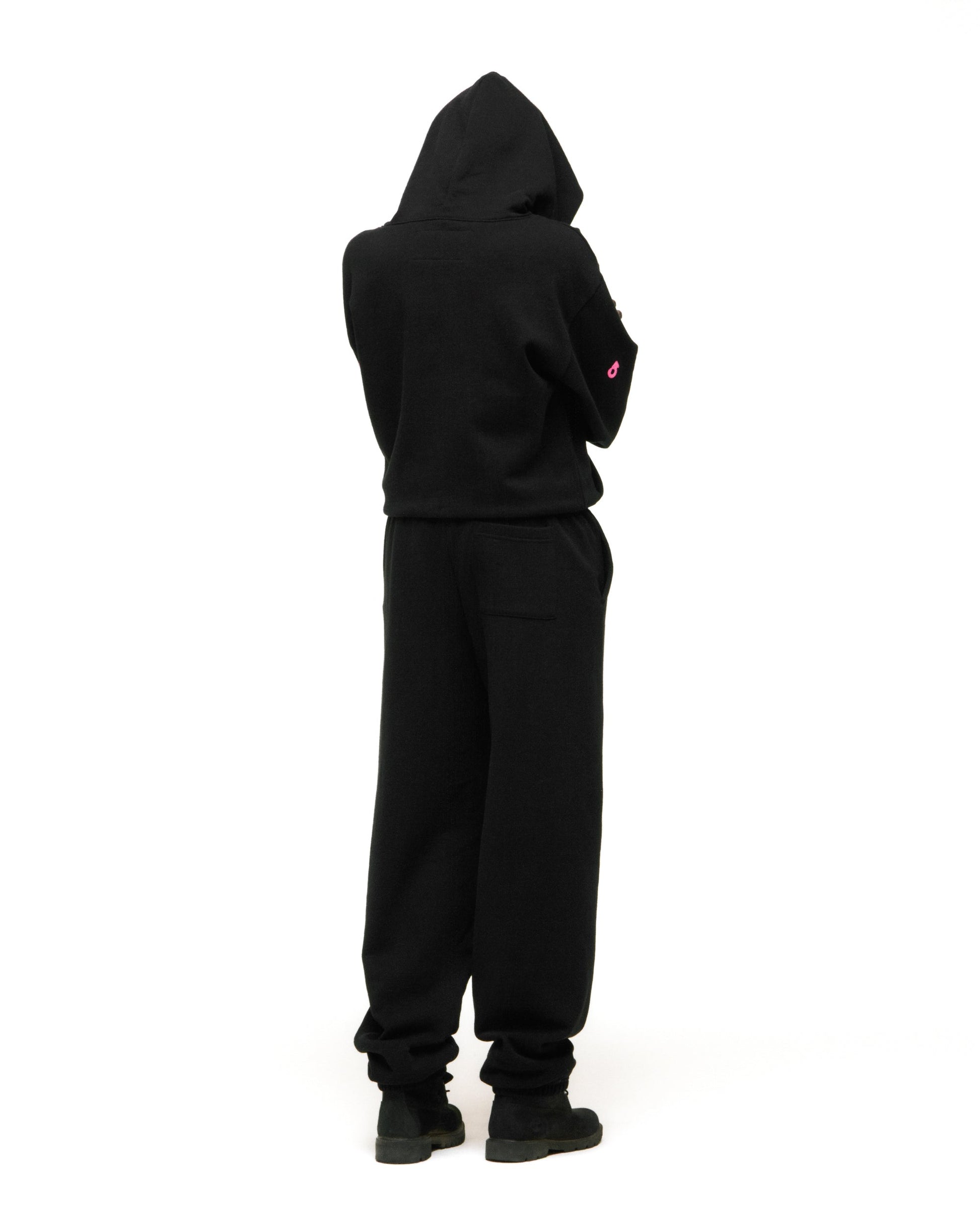 SP5DER Beluga Angel Number Hoodie – Black - Detail View 11