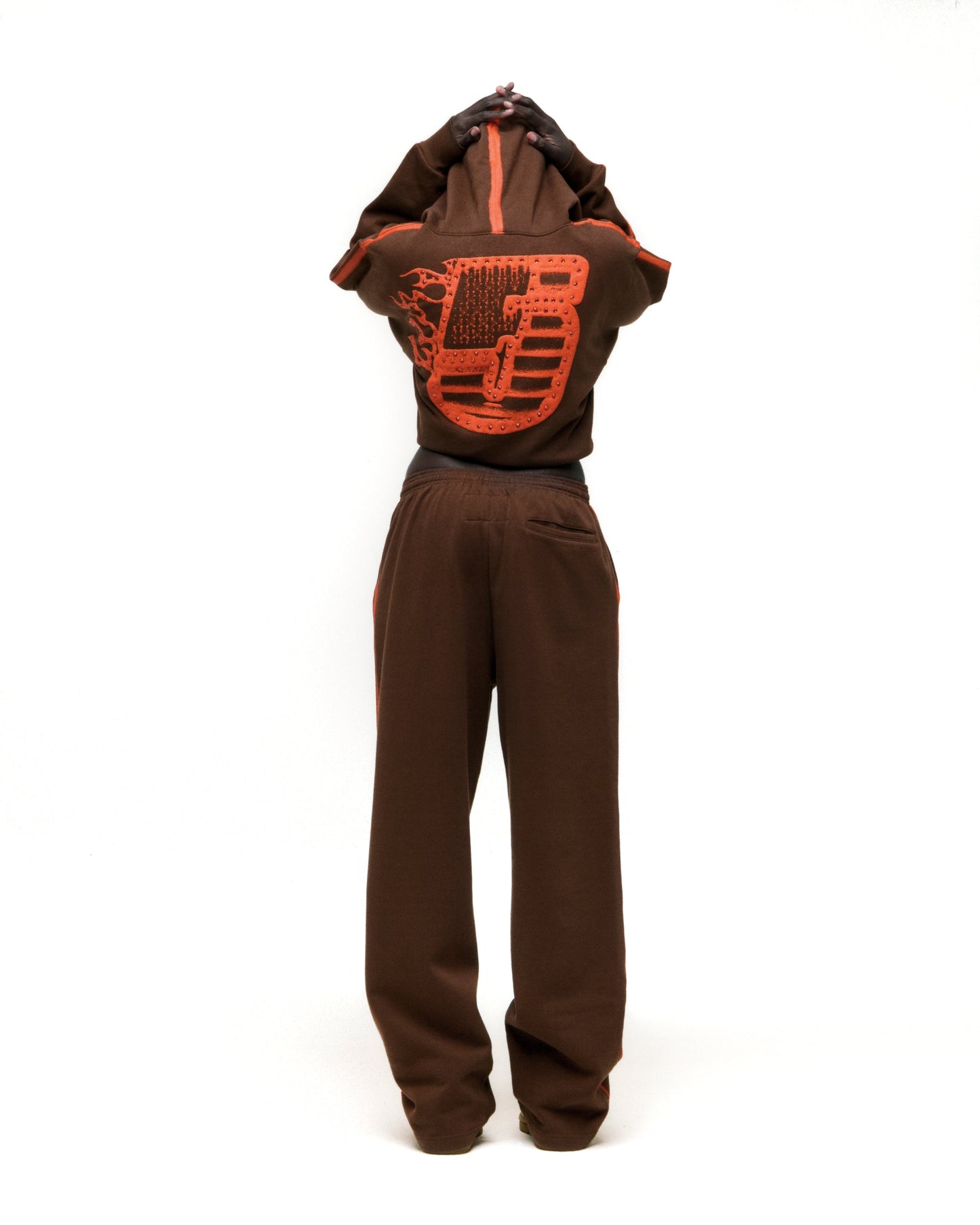 SP5DER Screaming Eagle Hoodie - Brown - Detail View 10