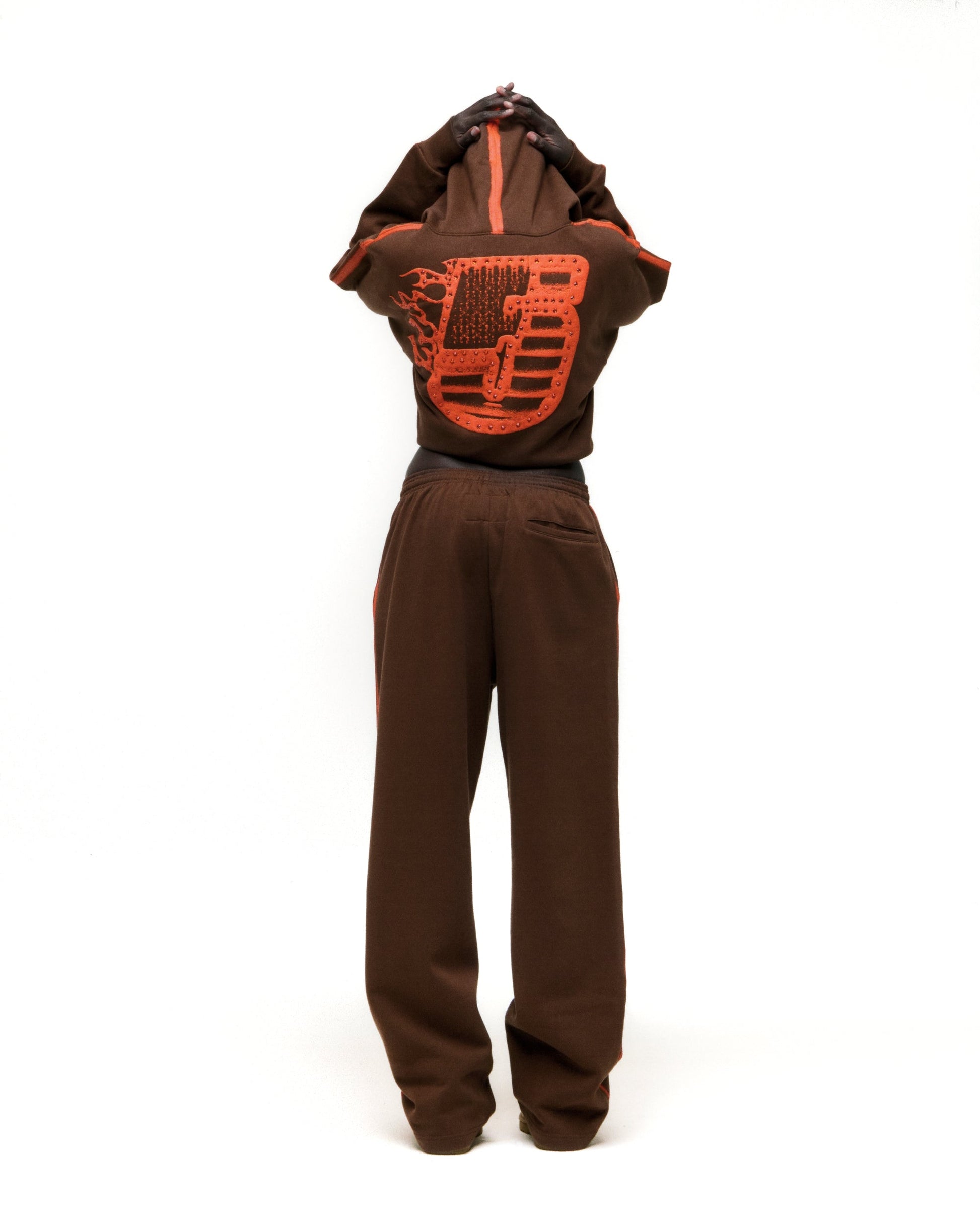 SP5DER Screaming Eagle Hoodie - Brown - Detail View 10