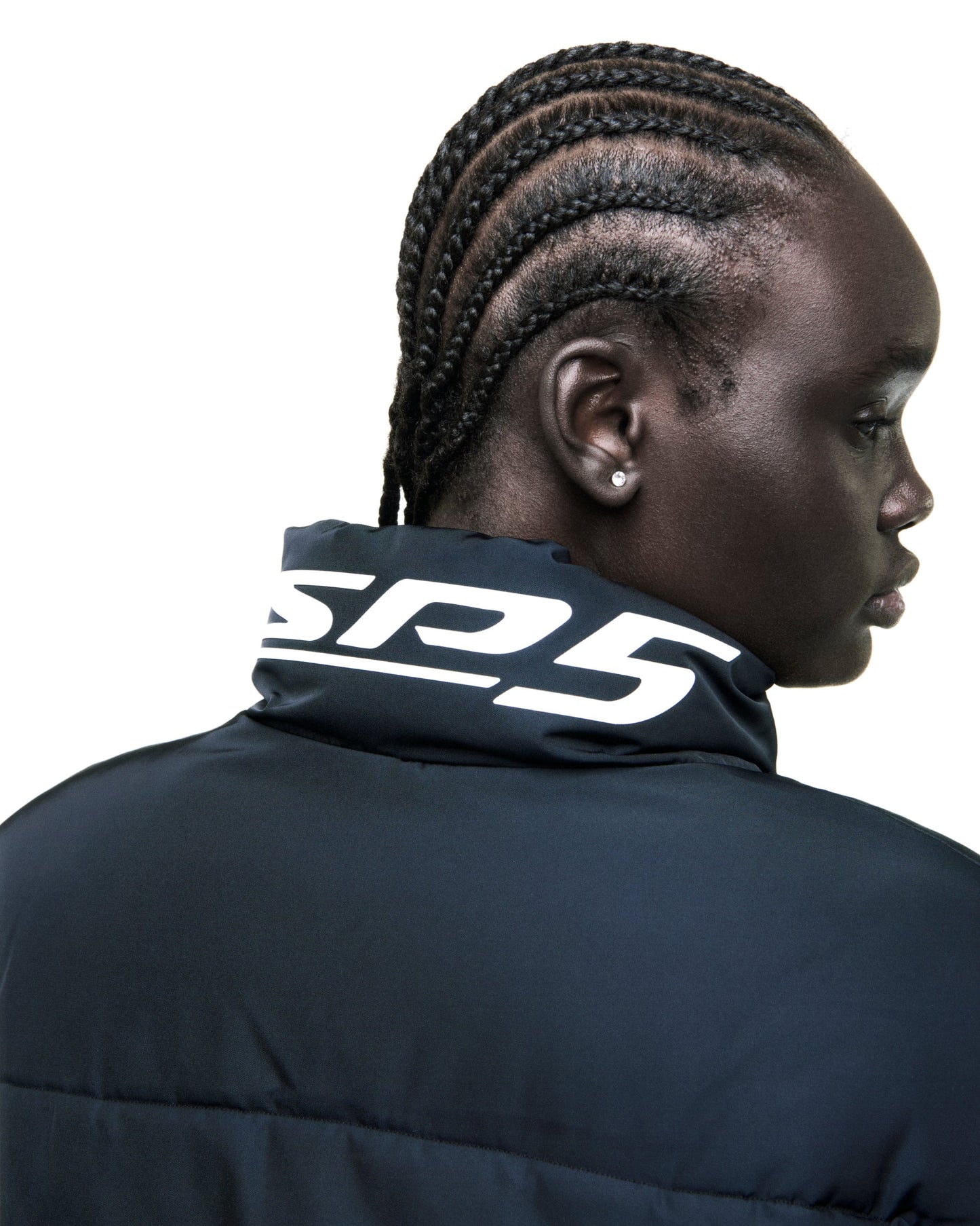 SP5DER Trackhawk Puffer Jacket in Black