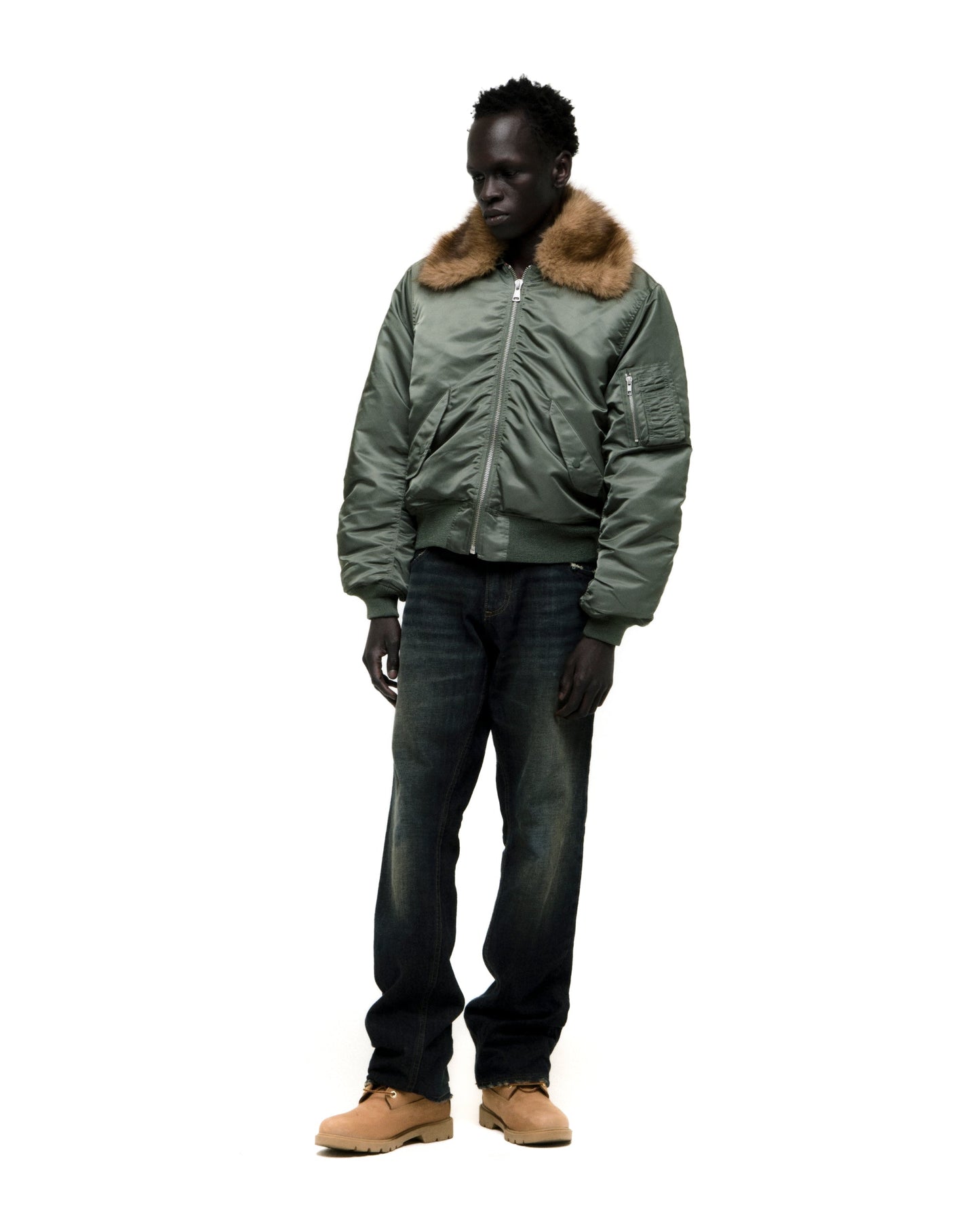 SP5DER Flight Jacket in Army Green