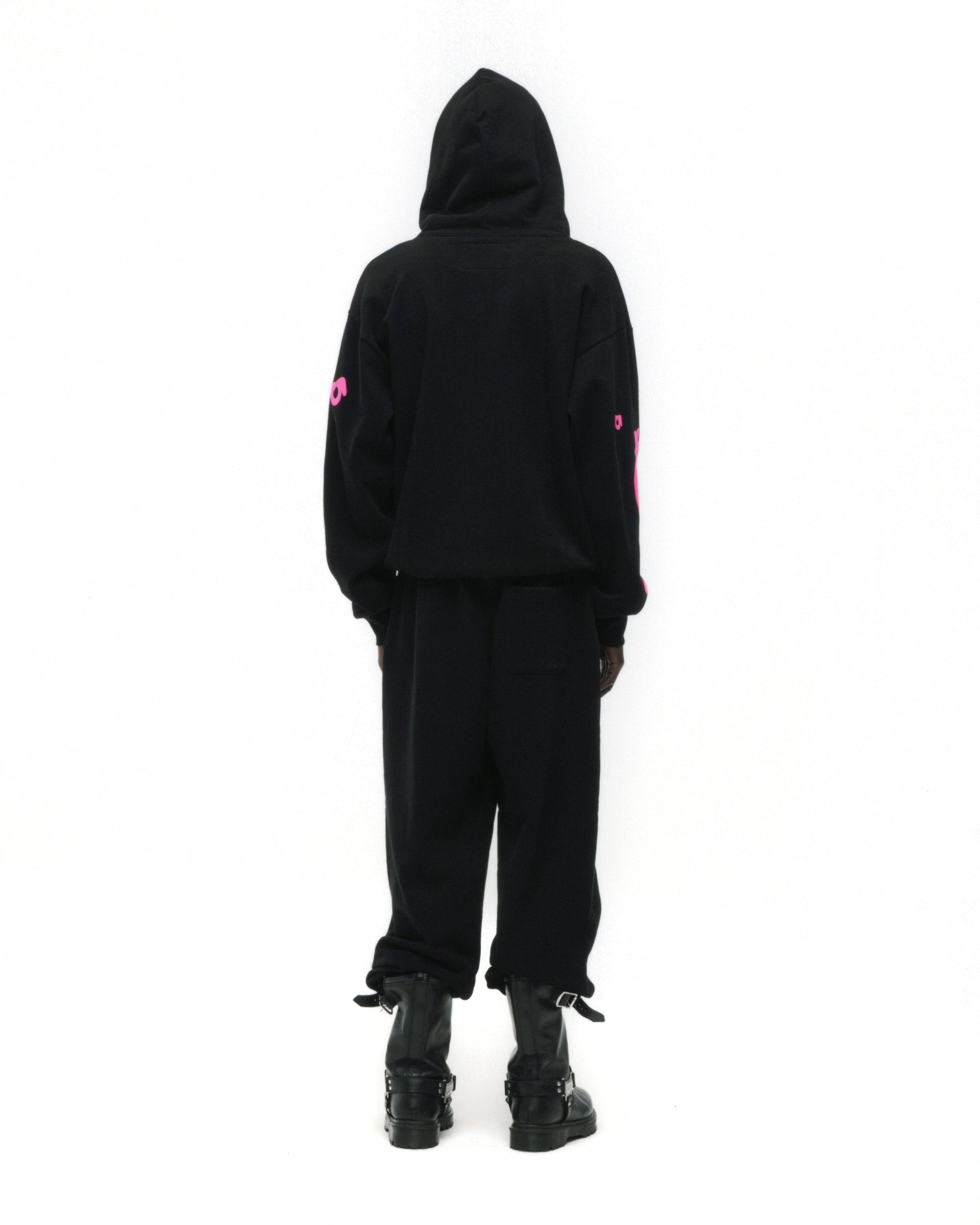 SP5DER Beluga Angel Number Hoodie – Black - Detail View 10