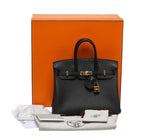 Hermes Birkin 25 Black Togo Leather Gold Hardware