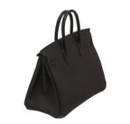 Hermes Birkin 25 Black Togo Leather Gold Hardware