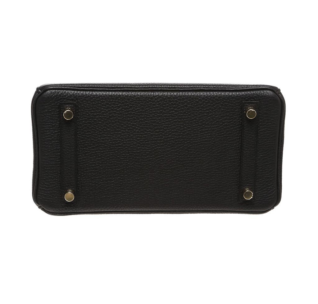 Hermes Birkin 25 Black Togo Leather Gold Hardware