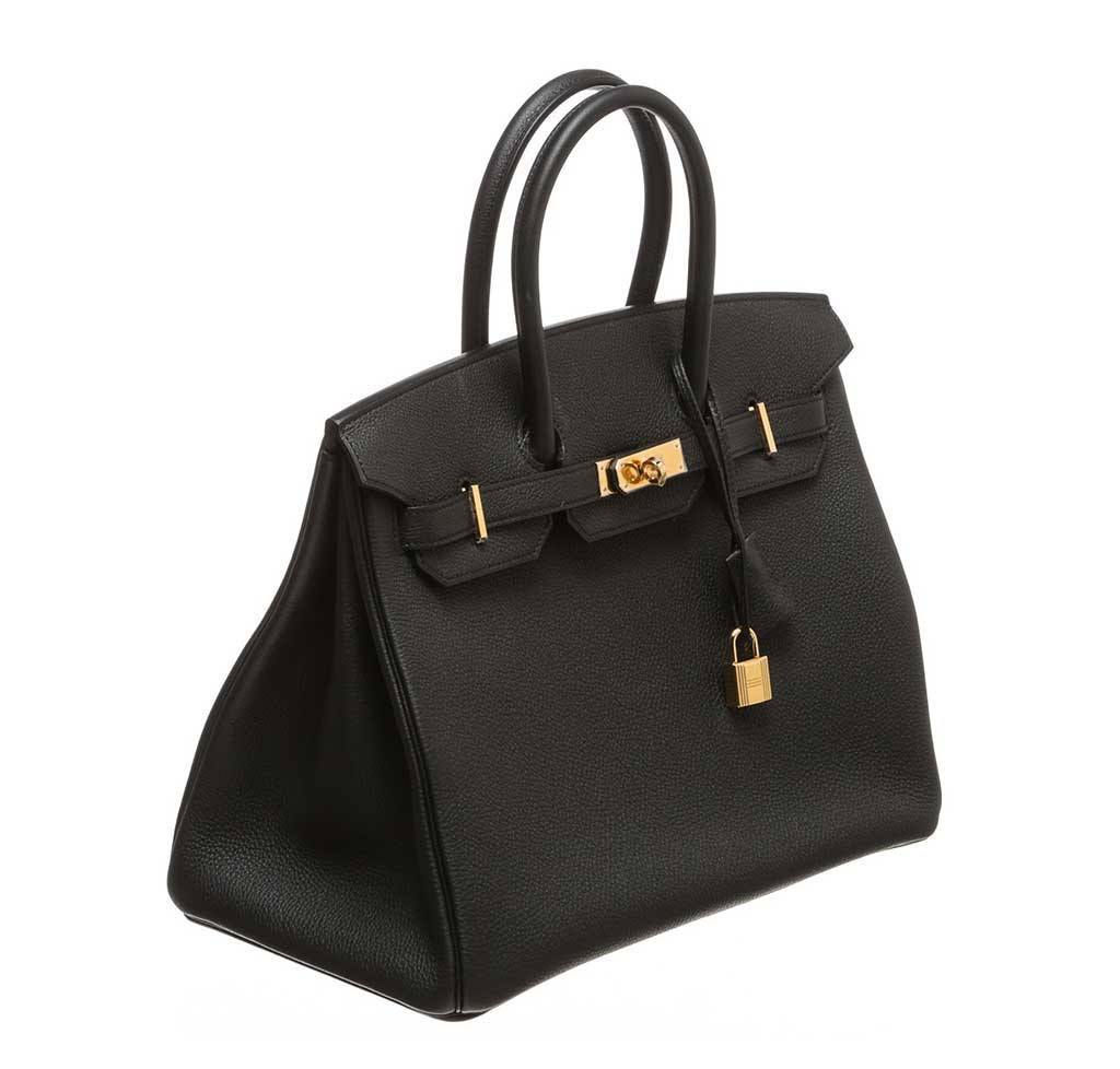 Hermes Birkin 35 Noir Togo Leather Gold Hardware