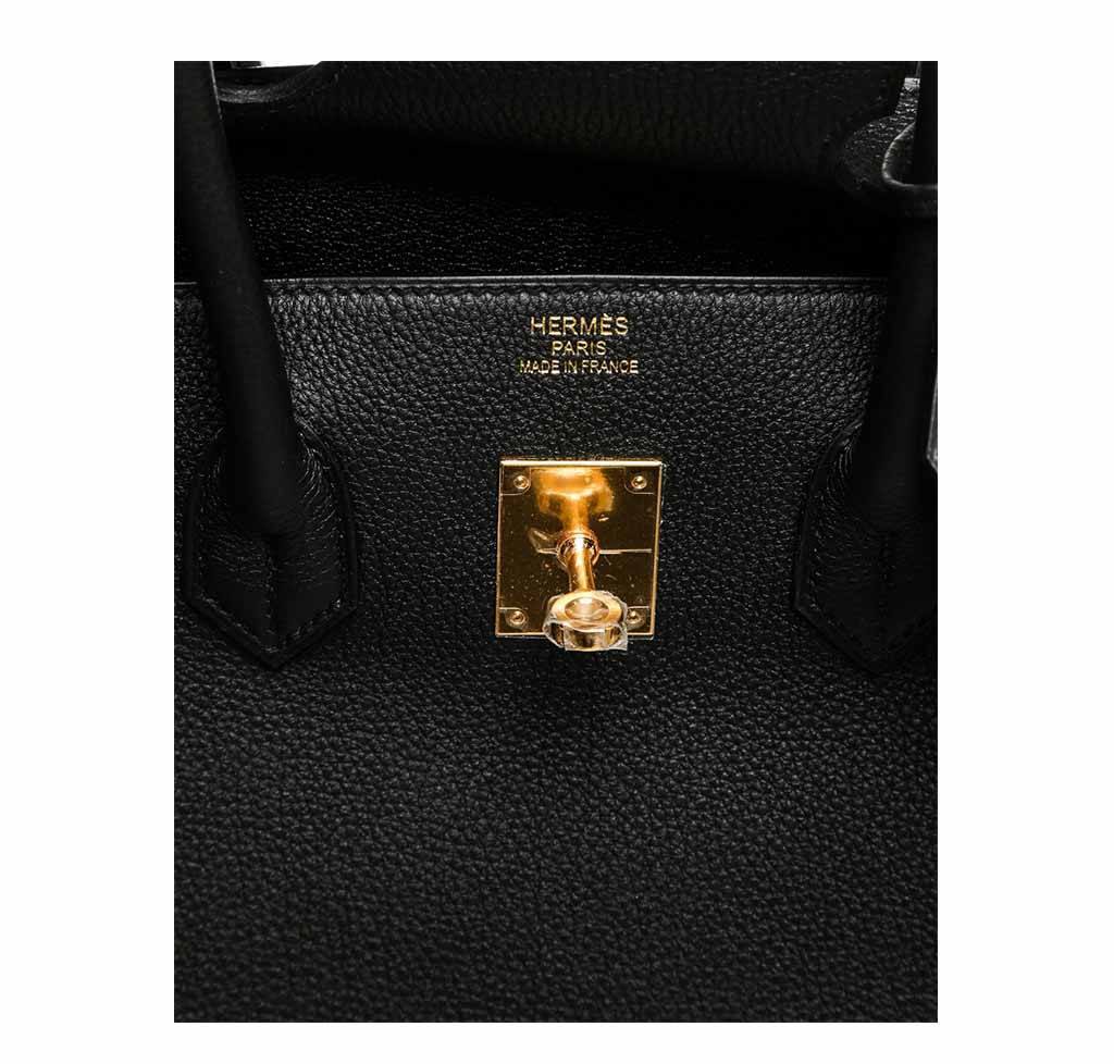 Hermes Birkin 35 Noir Togo Leather Gold Hardware