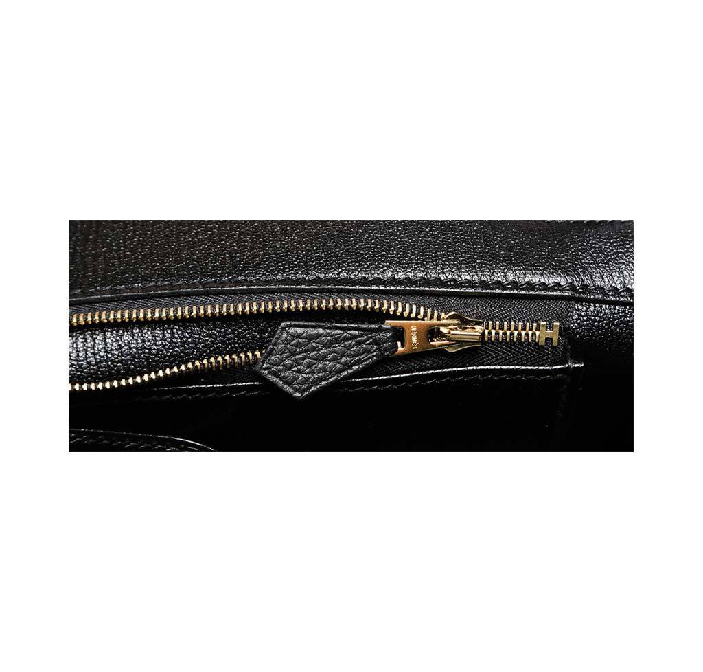 Hermes Birkin 35 Noir Togo Leather Gold Hardware